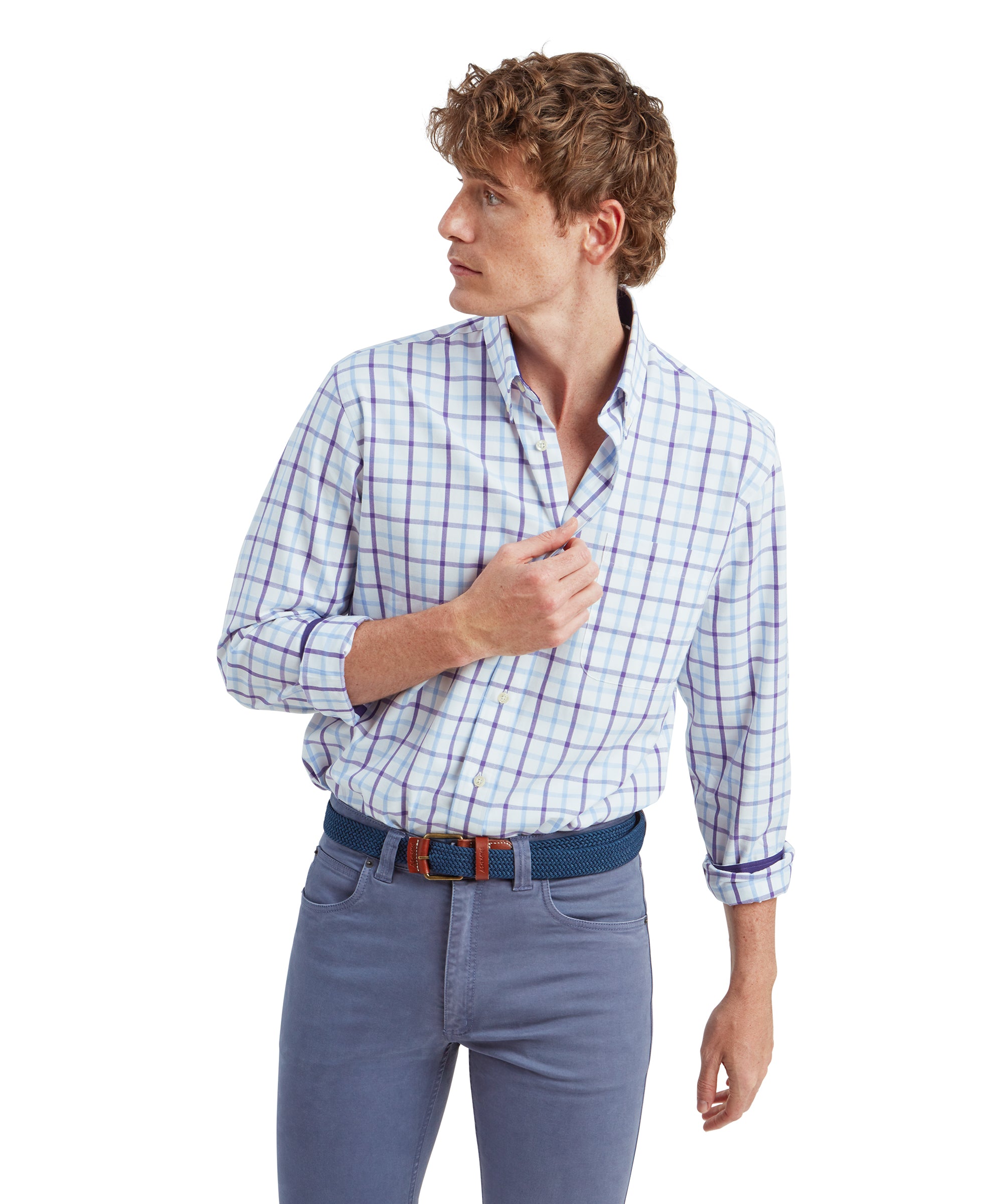 Ombre Check S/S Shirt 【Shuttle notes】 BR-24201 – BARNS