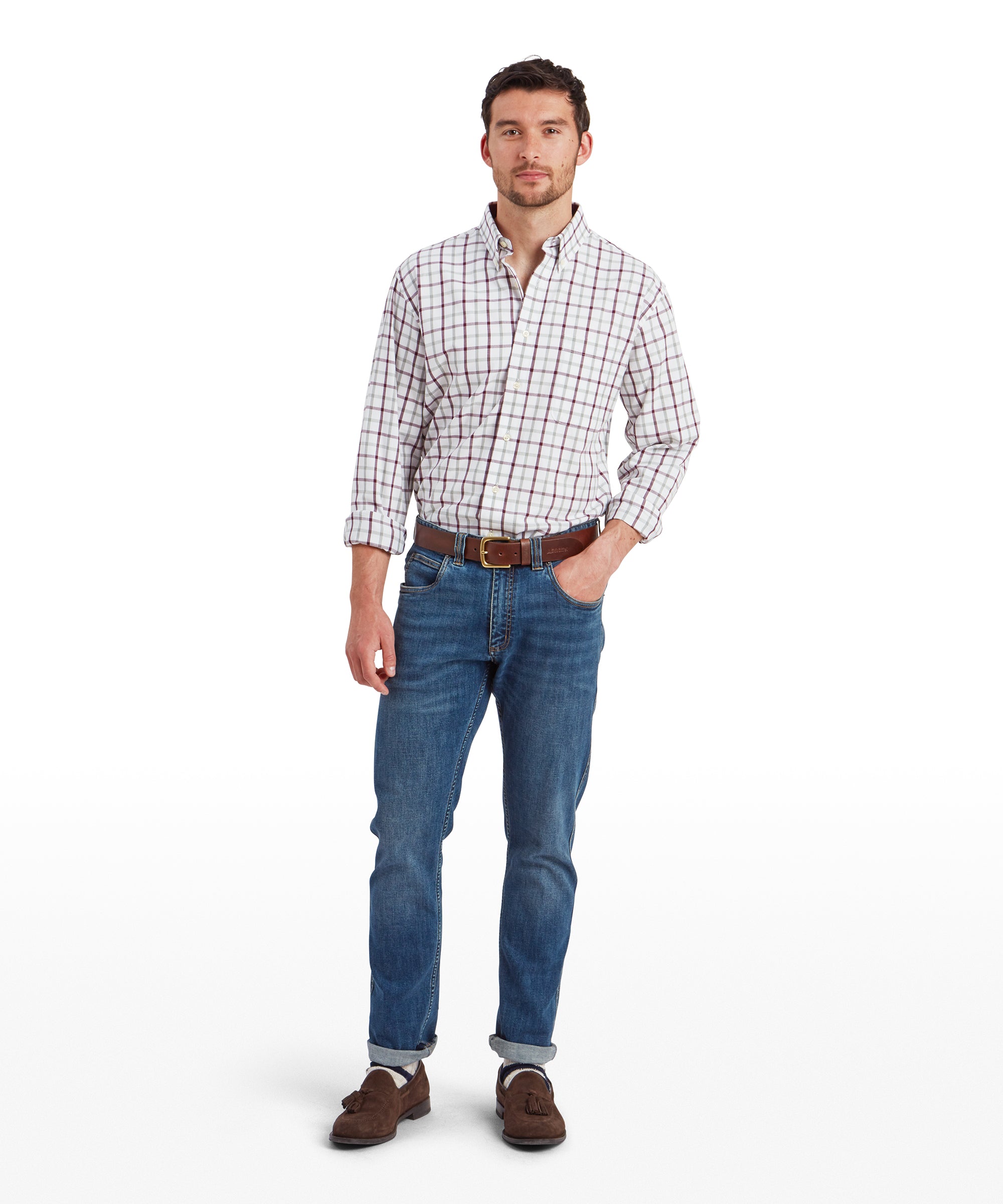 Men's Brancaster Classic Shirt Wine Check | Schöffel Country US