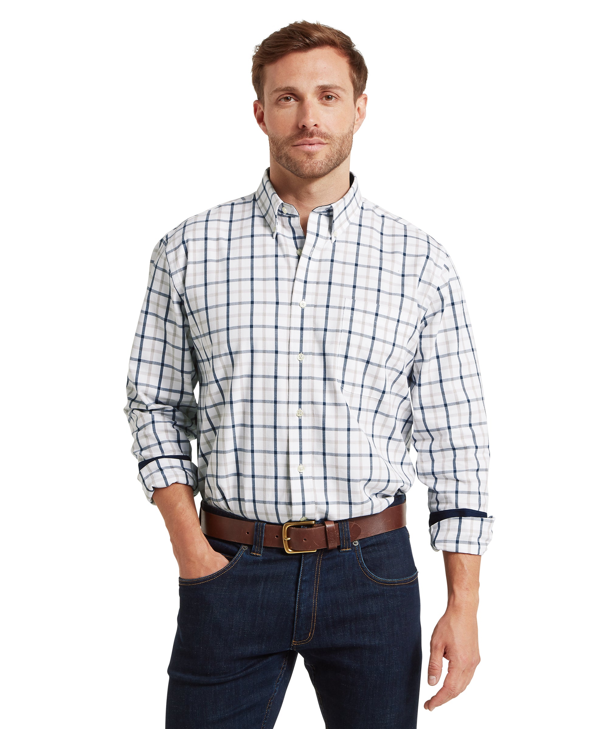 Brancaster Classic Shirt - Oxford Navy Check