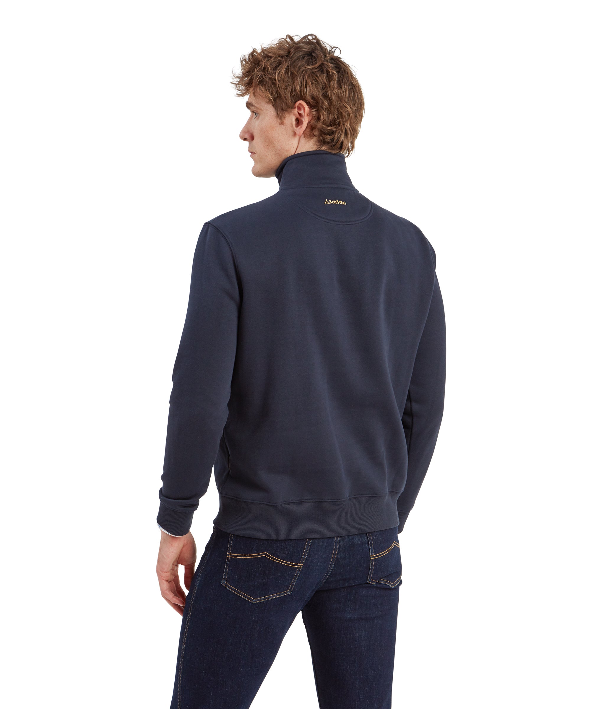 Men's Bude Quarter Zip Sweatshirt Navy Blue | Schöffel Country