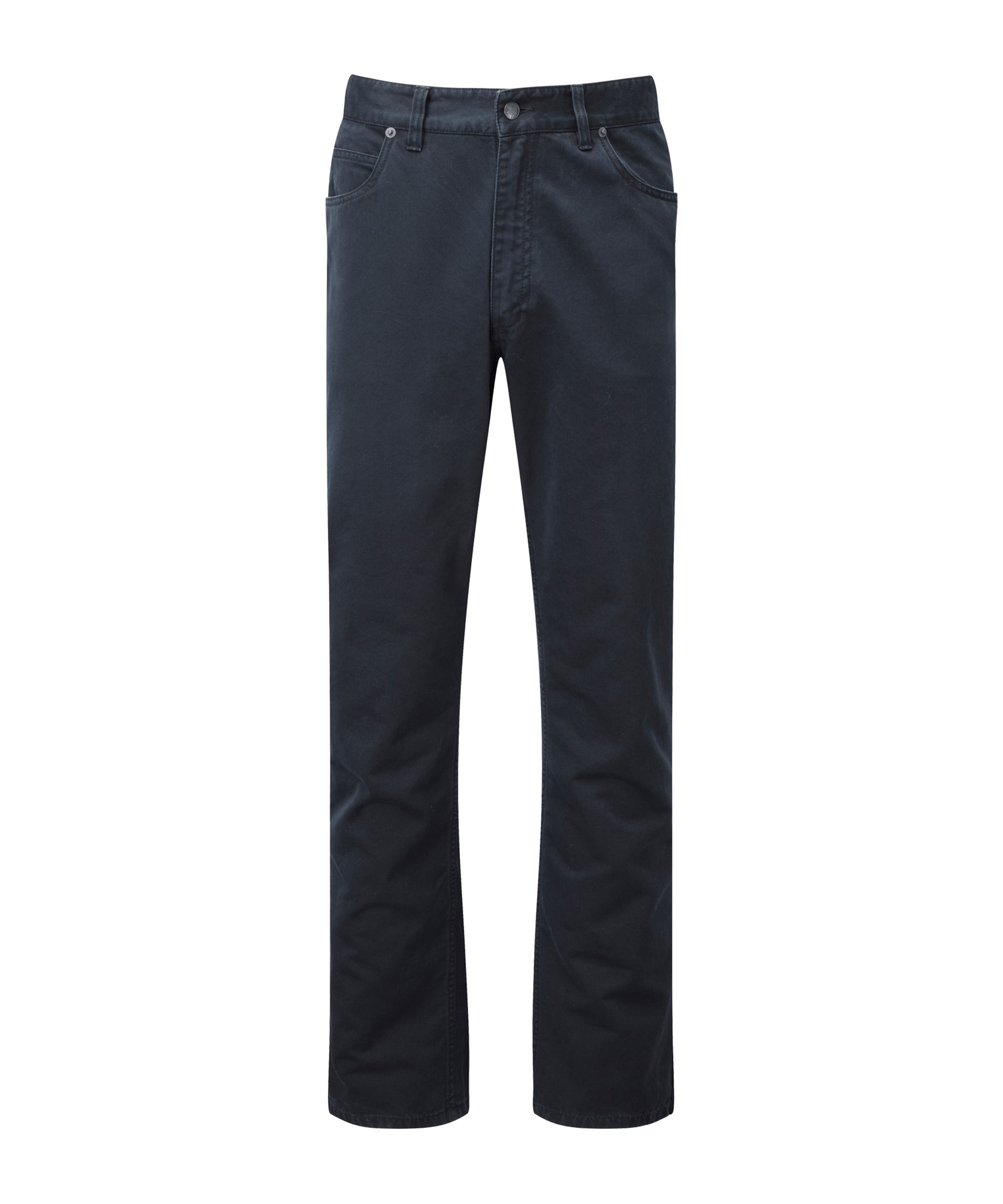 Dark blue jeans on a transparent background