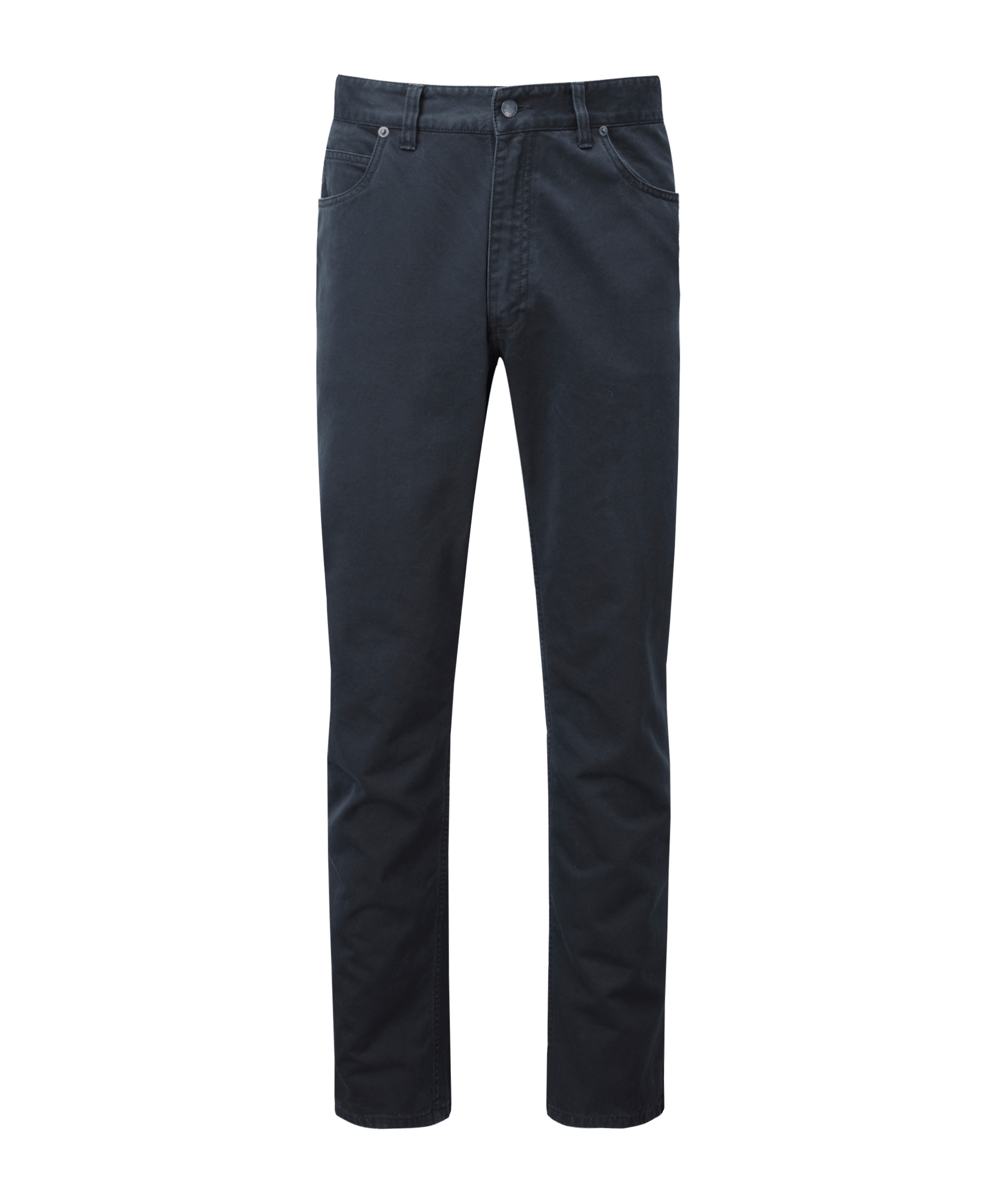 Dark blue jeans on a white background