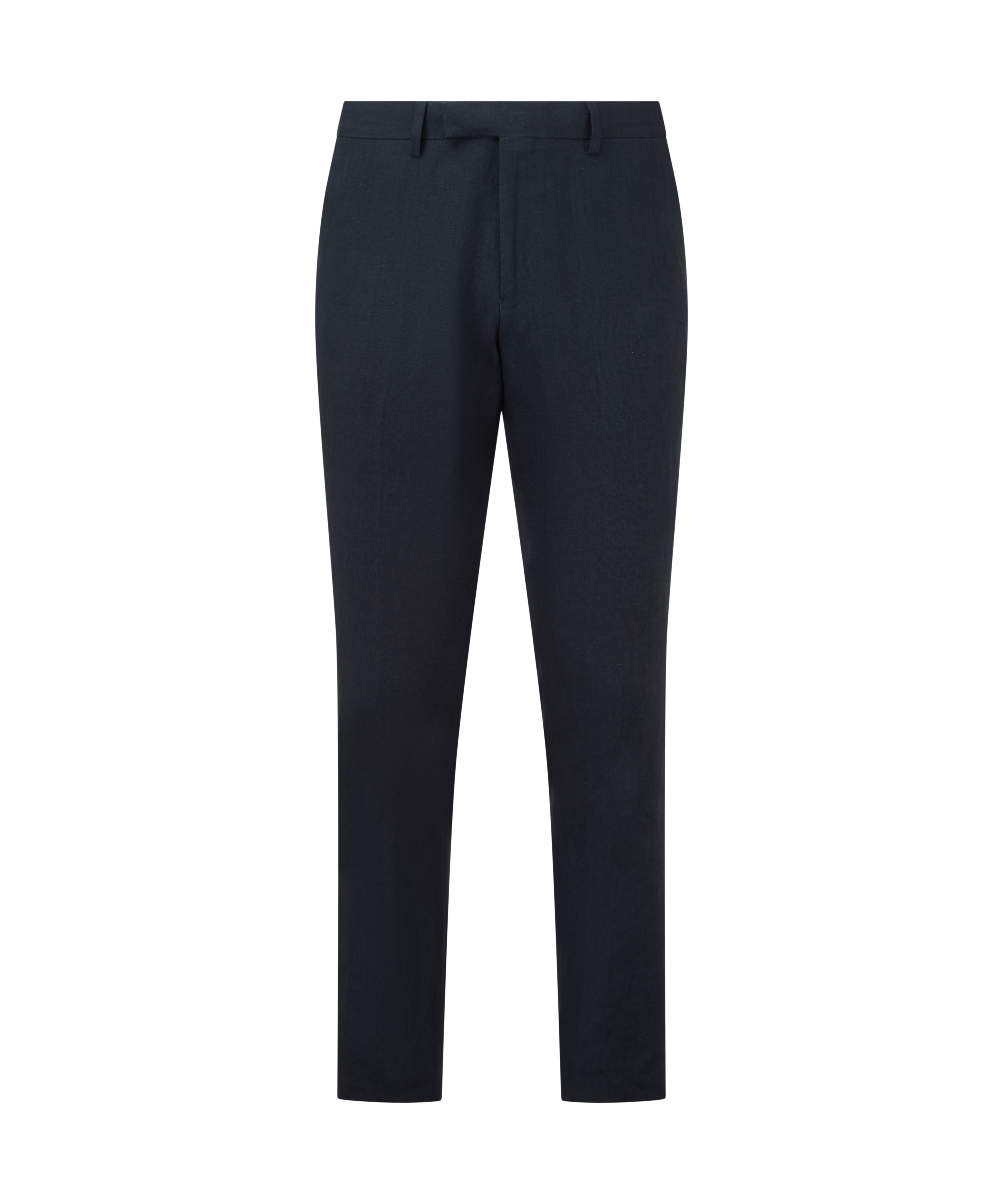 Navy trousers on a white background