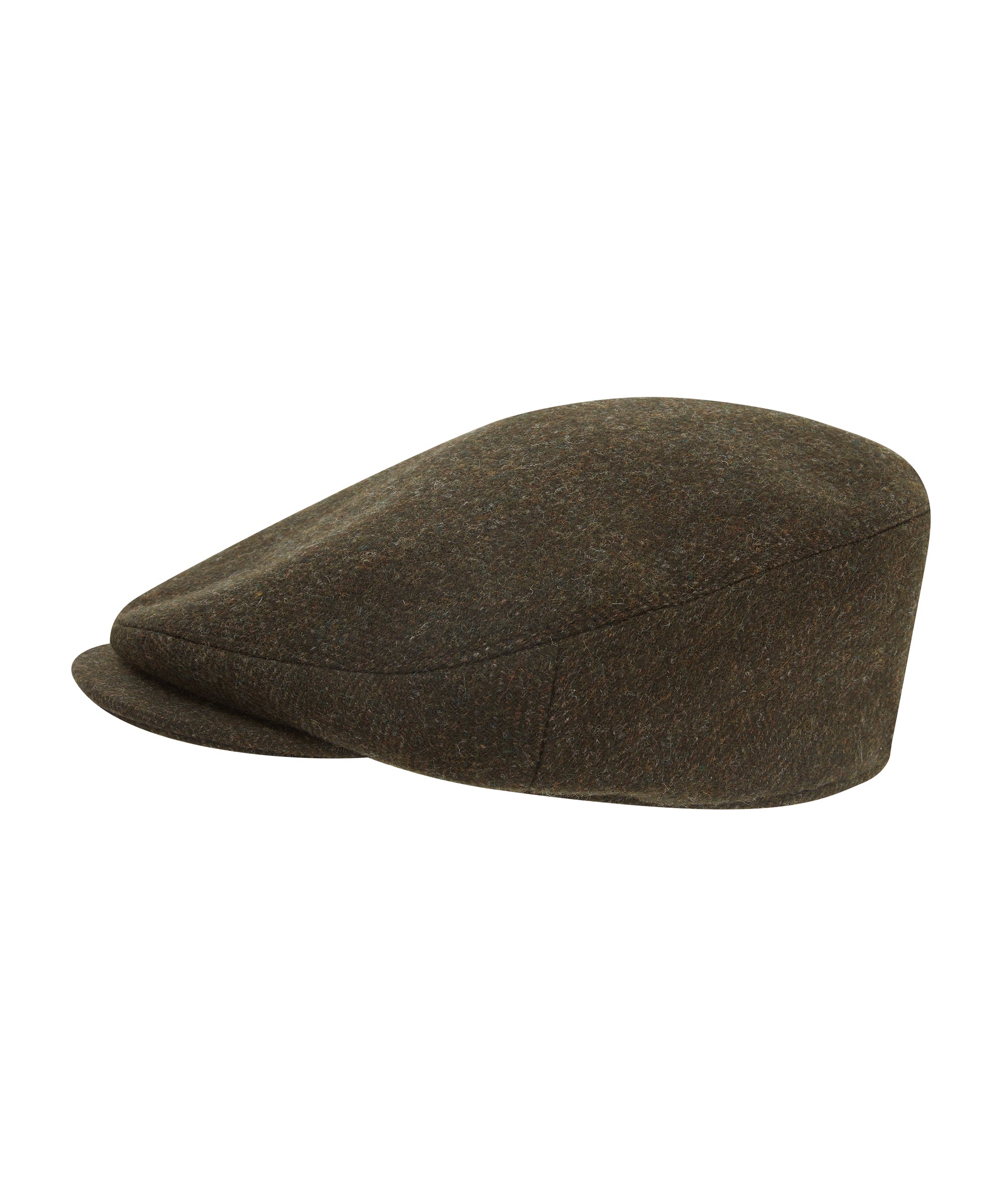 Countryman Tweed Cap - Dark Olive Herringbone Tweed