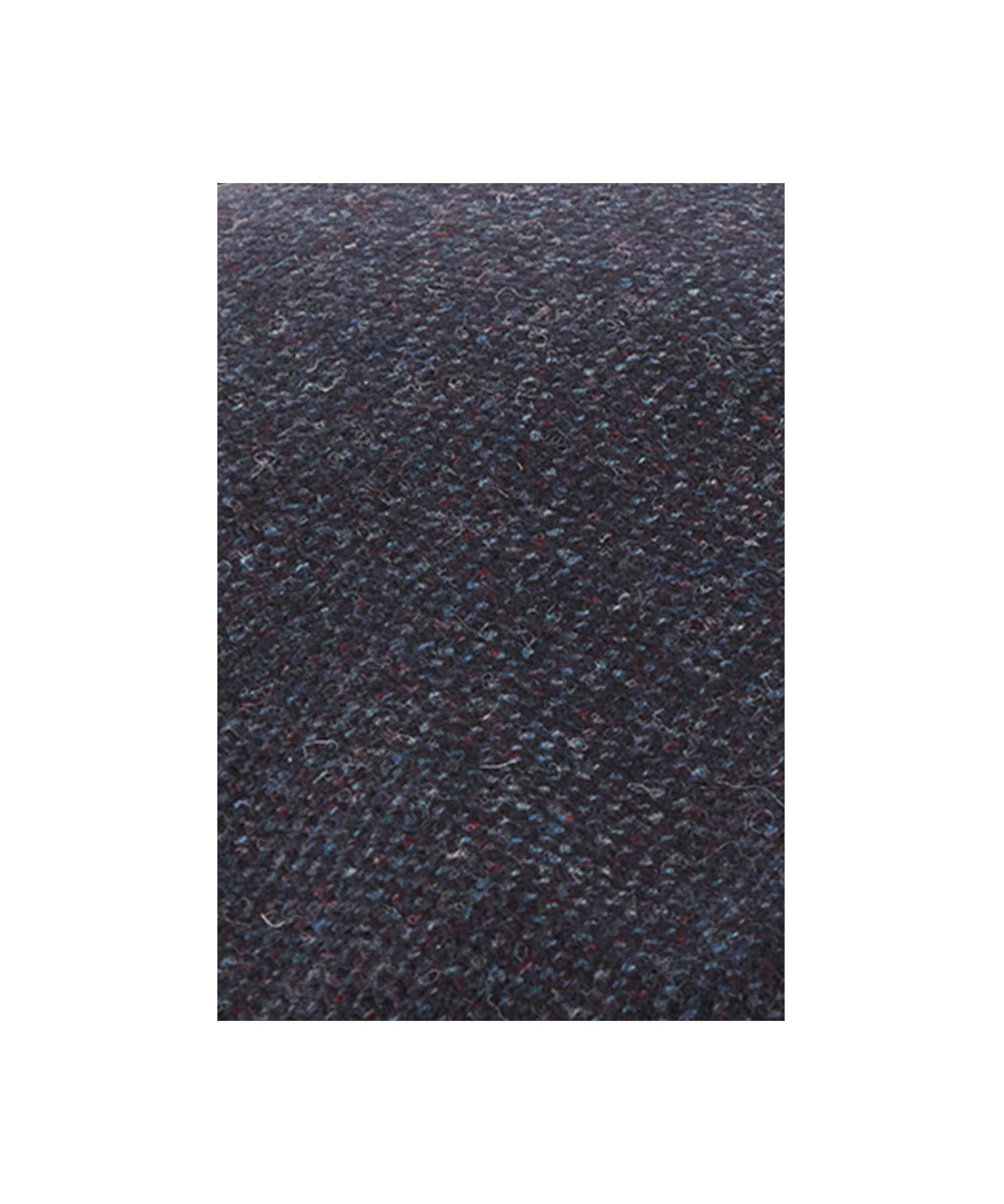 Schöffel Men's Countryman Tweed Cap in Navy in dark mixed fleck tweed fabric close-up detail