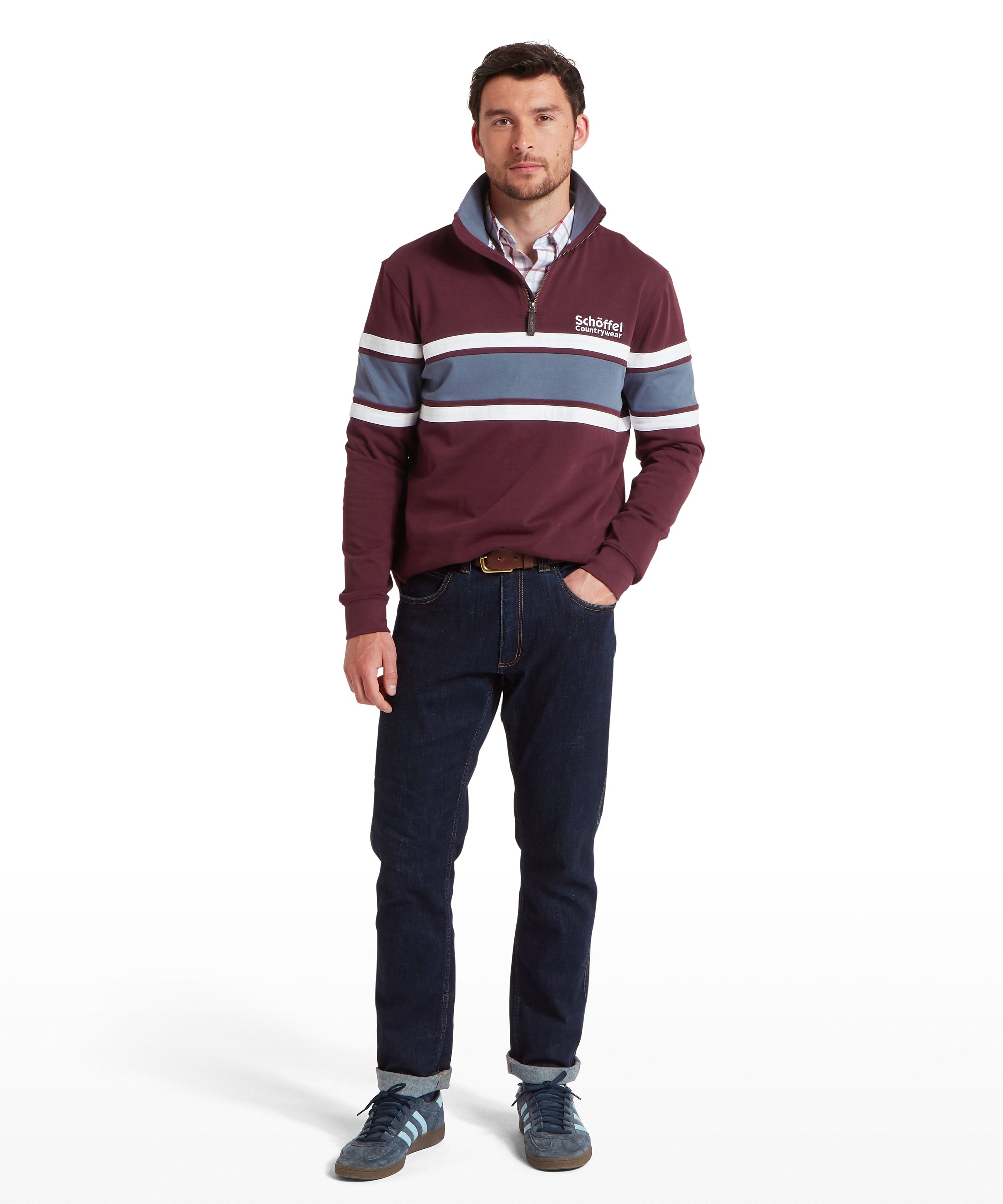 Exmouth Heritage Quarter Zip - Wine