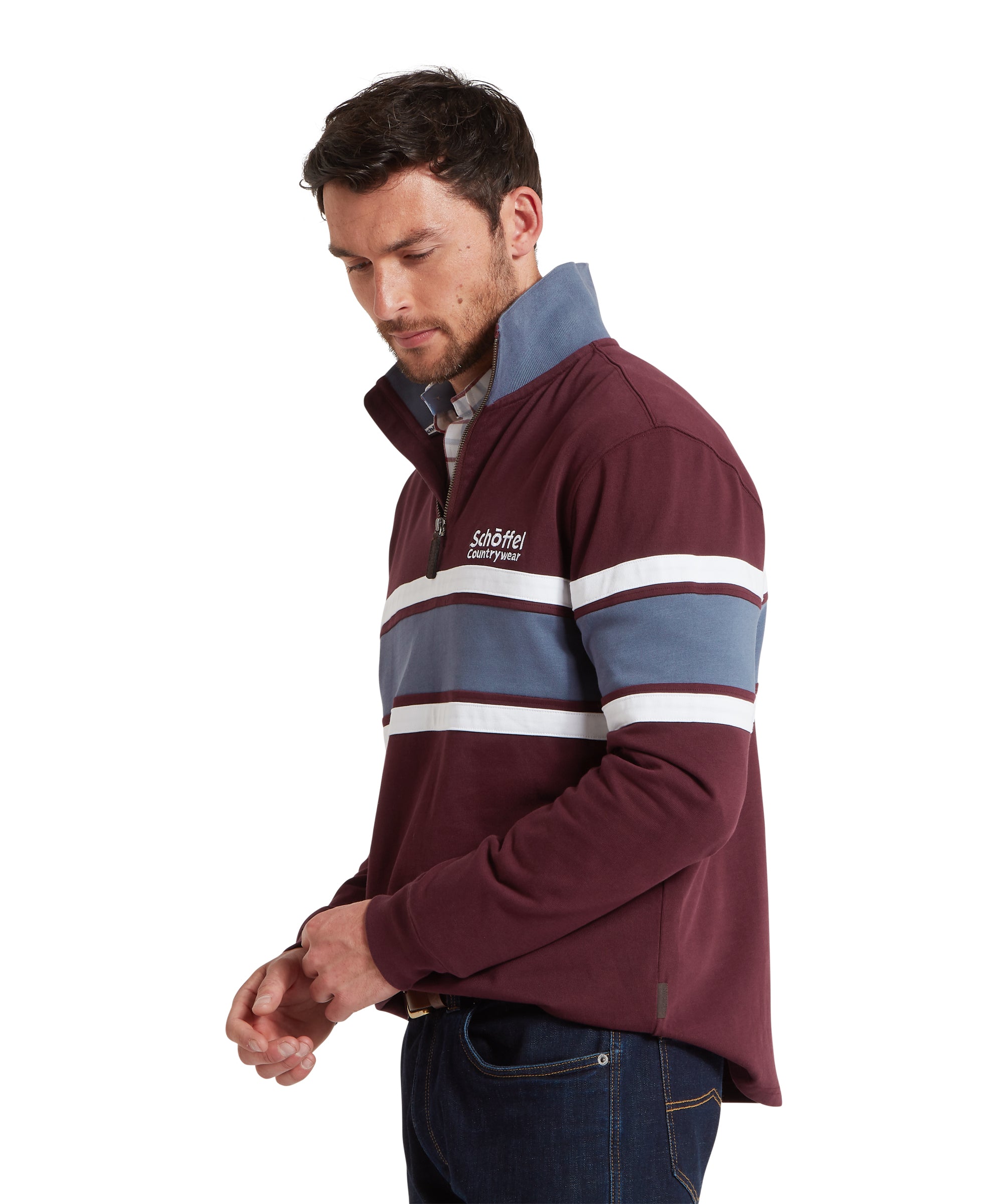 Unisex Exmouth Heritage Quarter Zip Red | Schöffel Country