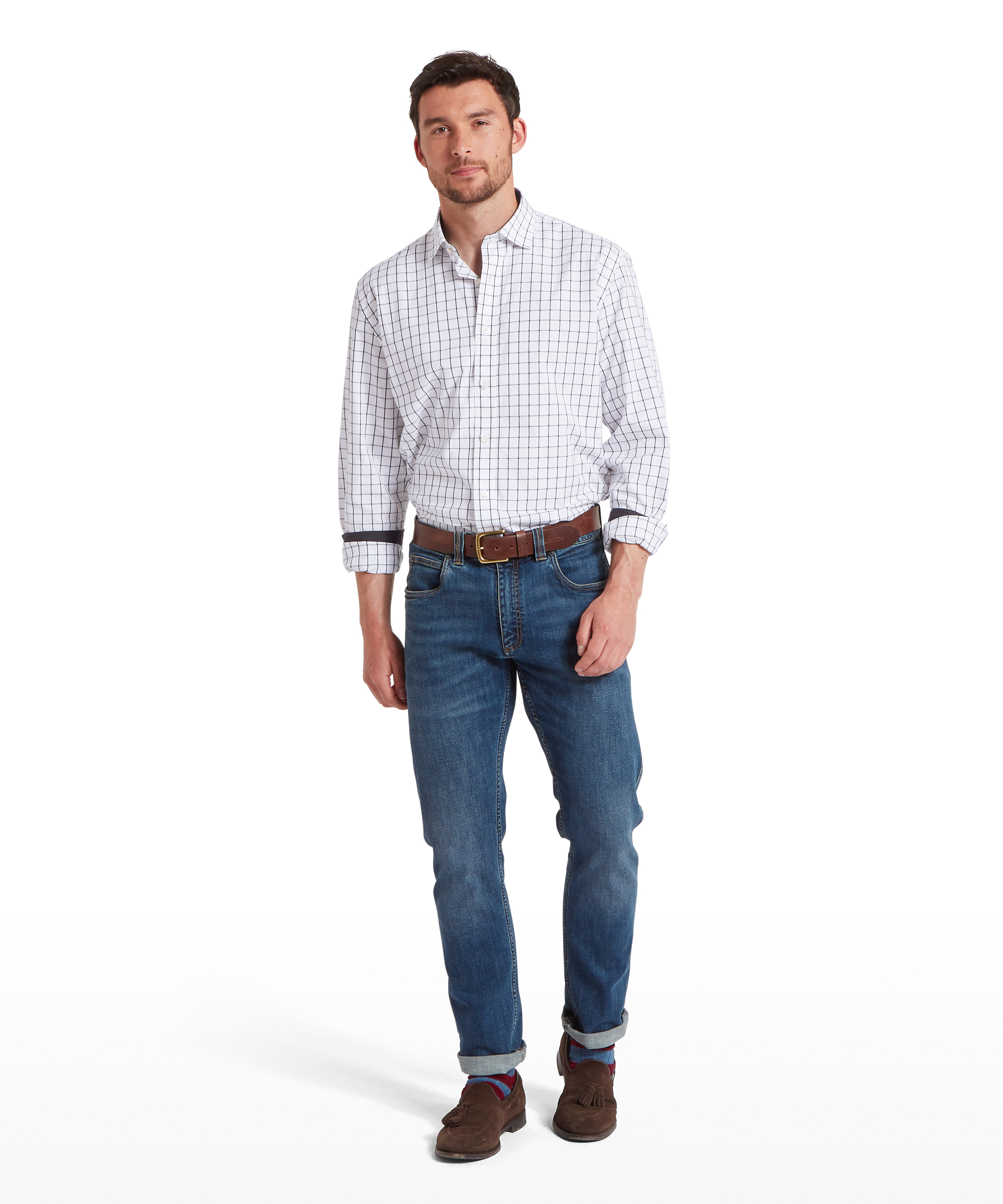 Men's Halesworth Tailored Shirt Blue Check | Schöffel Country US