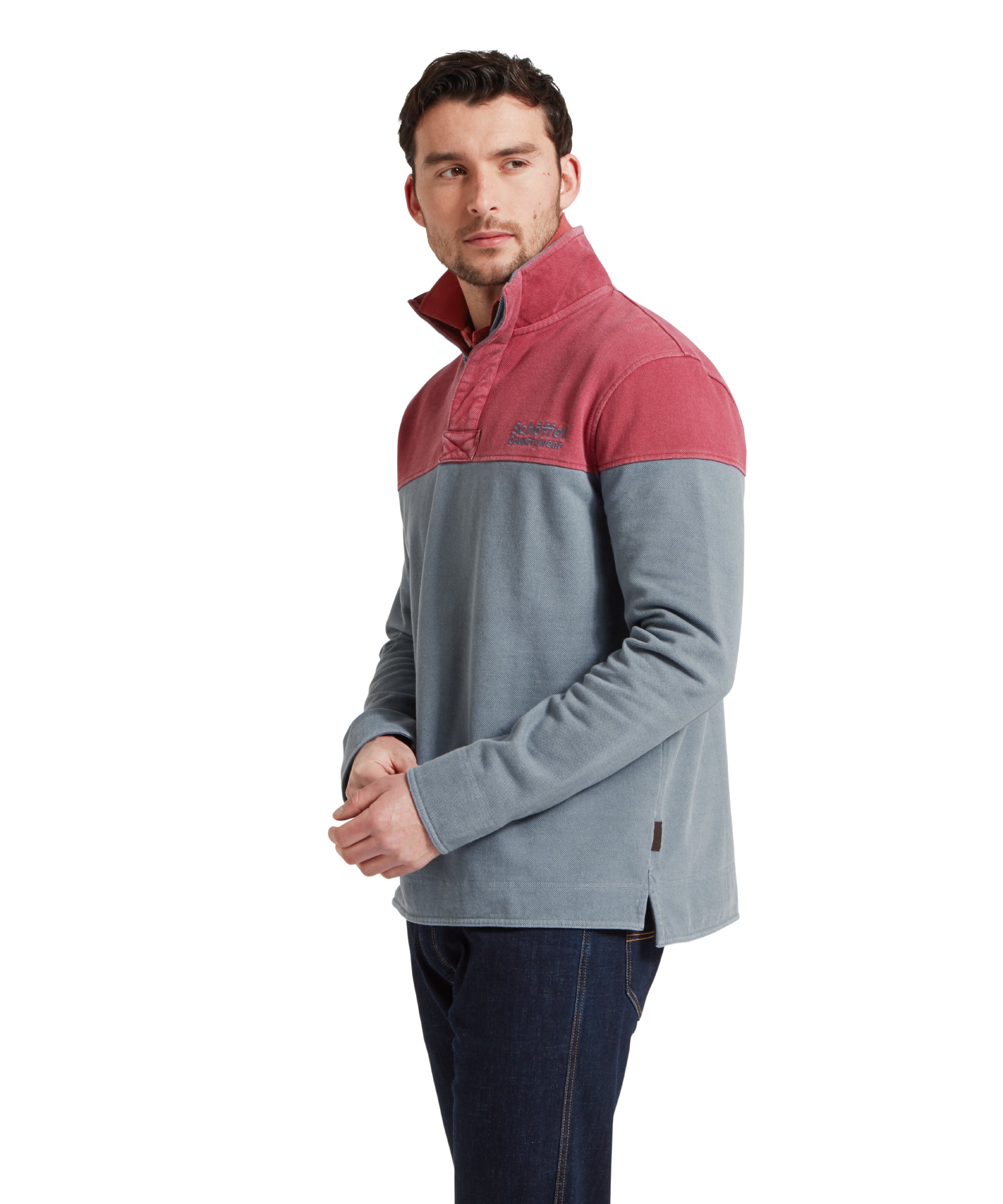 Men's Helford Quarter Zip Sweatshirt Red | Schöffel Country