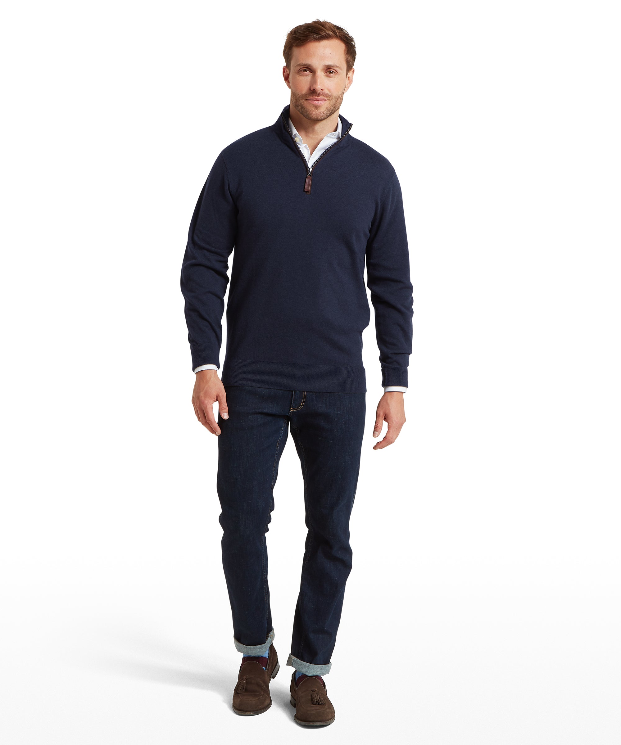 Jura Quarter Zip Jumper - Navy