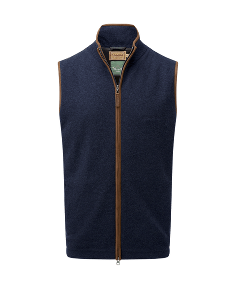 Navy schoffel gilet mens sale