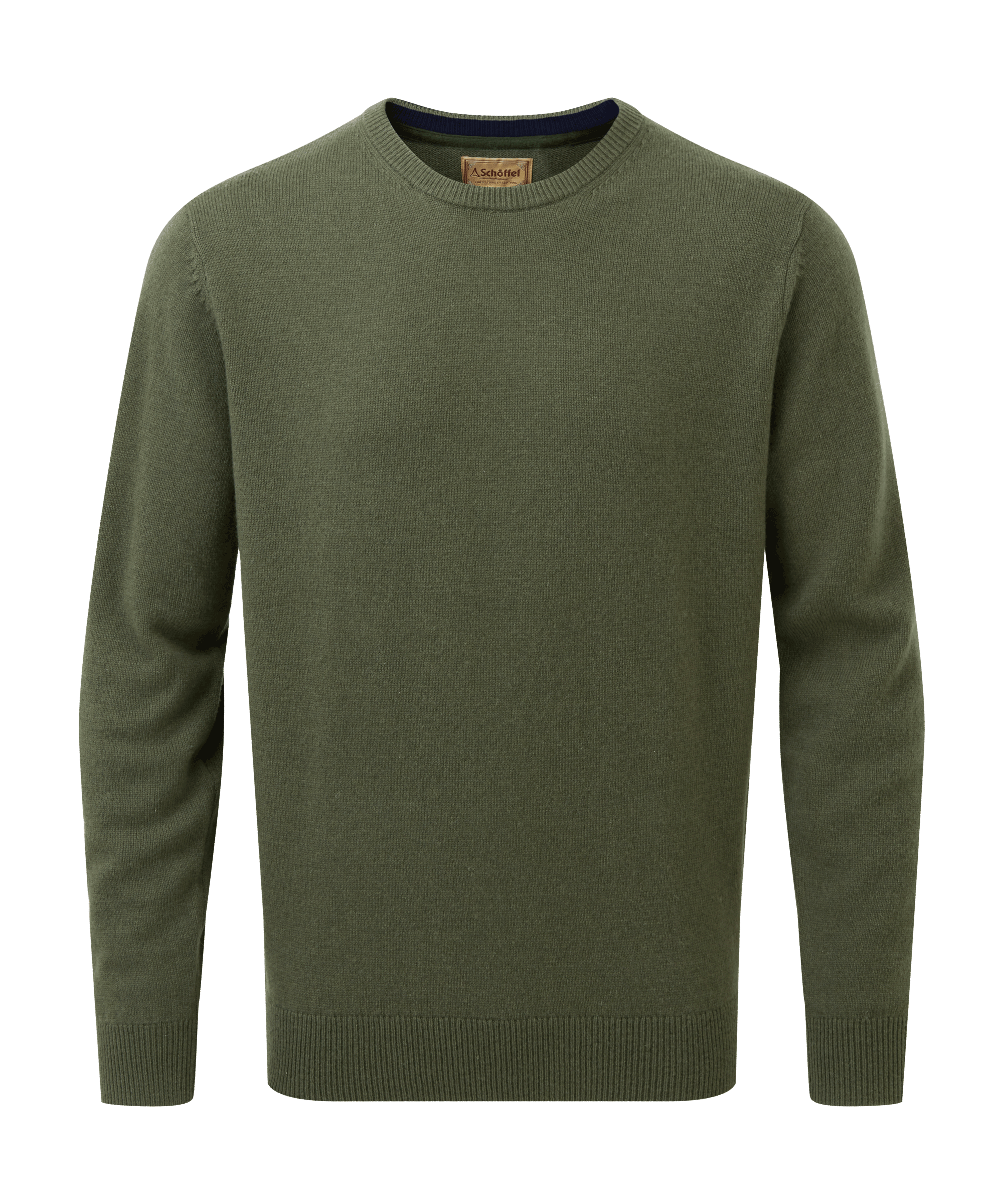 Green jumper on a white background