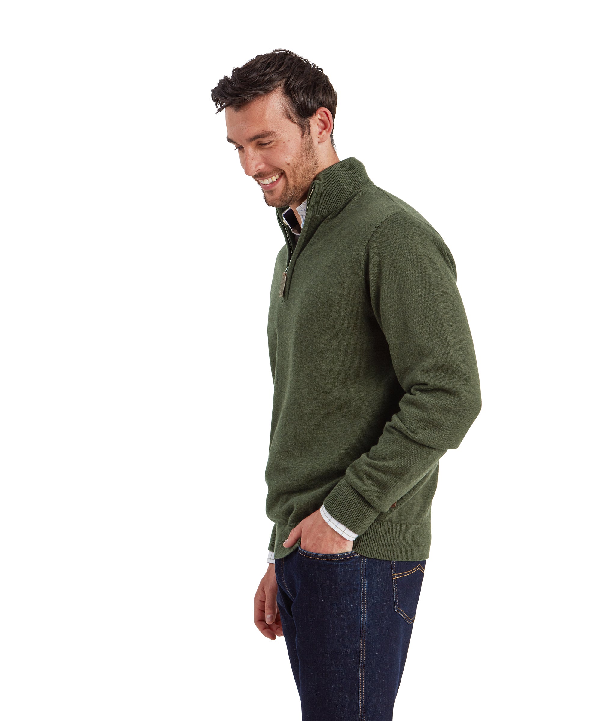 美良品 Schoffel 
 オーストリアチームモデル
フリースパーカー Men's Lambswool Quarter Zip Jumper Red | Schöffel Country