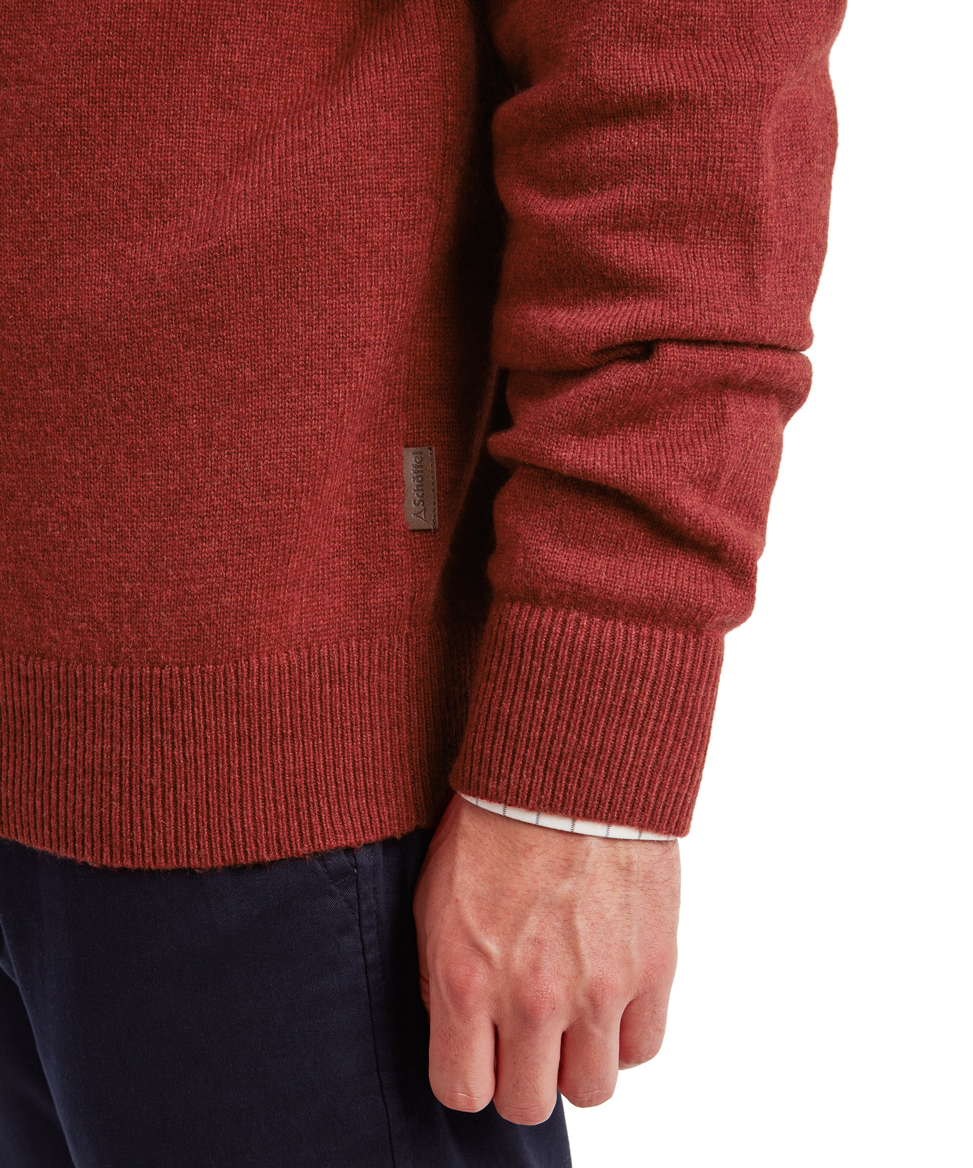 Men's Lewis Lambswool V Neck Jumper Red | Schöffel Country Men's Lewis Lambswool V Neck Jumper Red | Schöffel Country