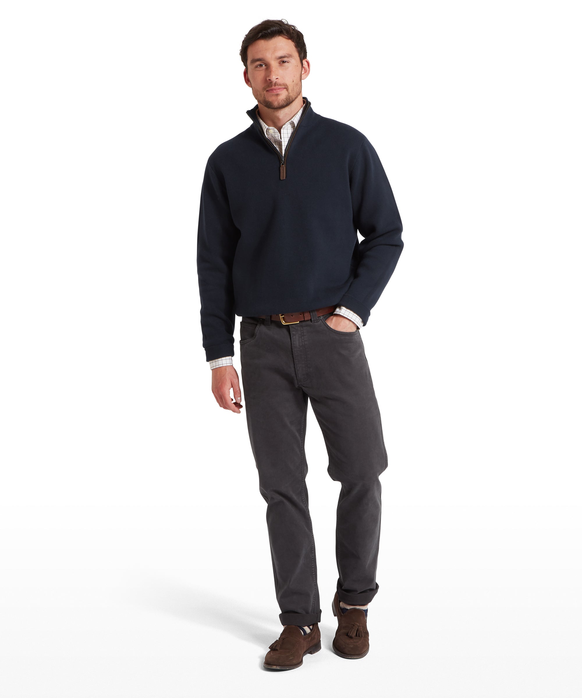 Marlow Quarter Zip Jumper - Navy