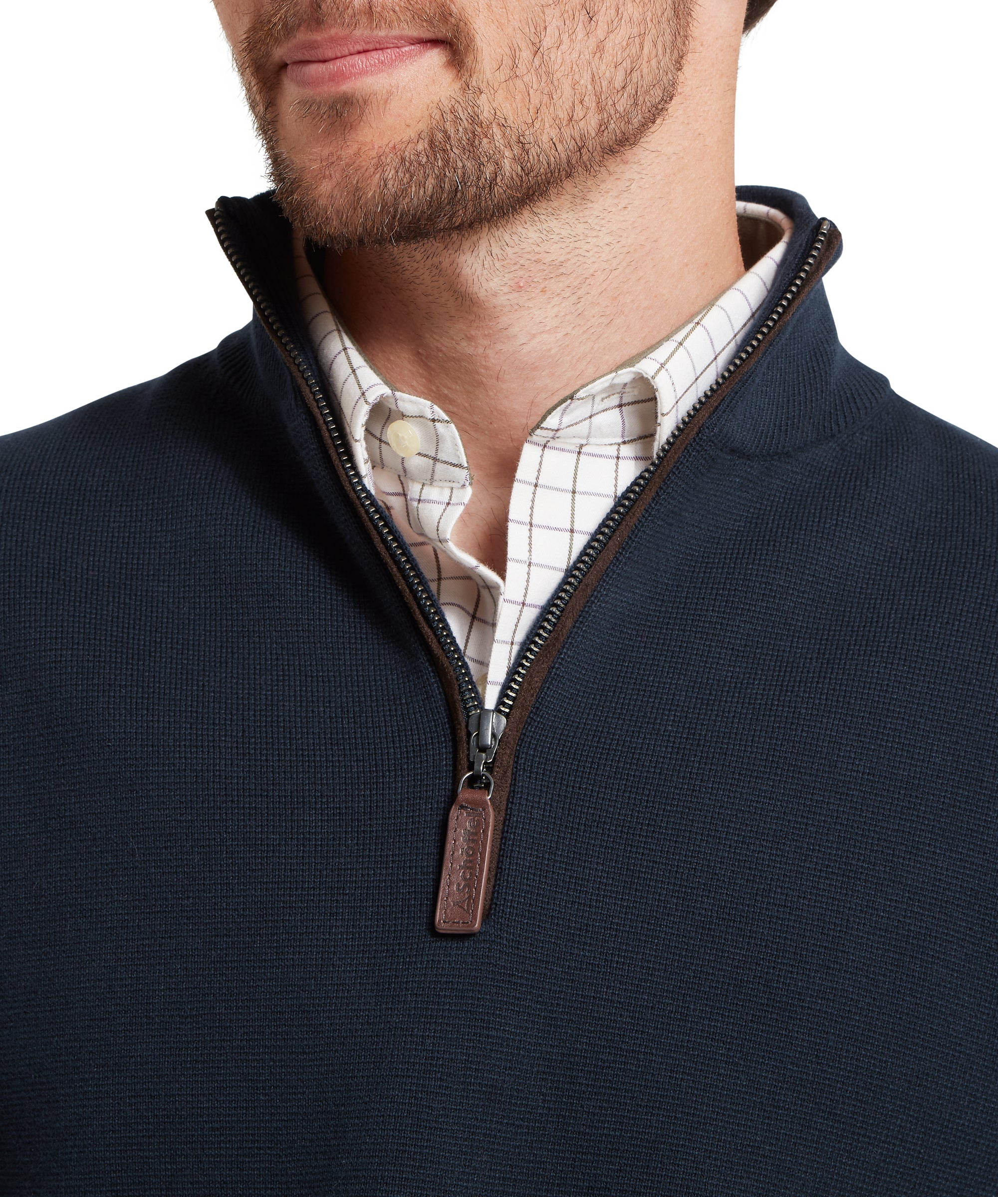 Marlow Quarter Zip Jumper - Navy