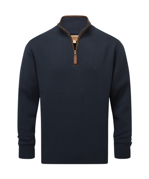 Men's Marlow Quarter Zip Jumper Navy | Schöffel Country US