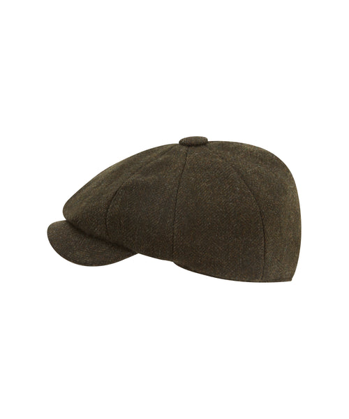 Berretto Plate Merrick Newsboy Traclet, Cotone E Poliestere, Marrone, Effetto Vintage, Taglia M (56/57 Cm)