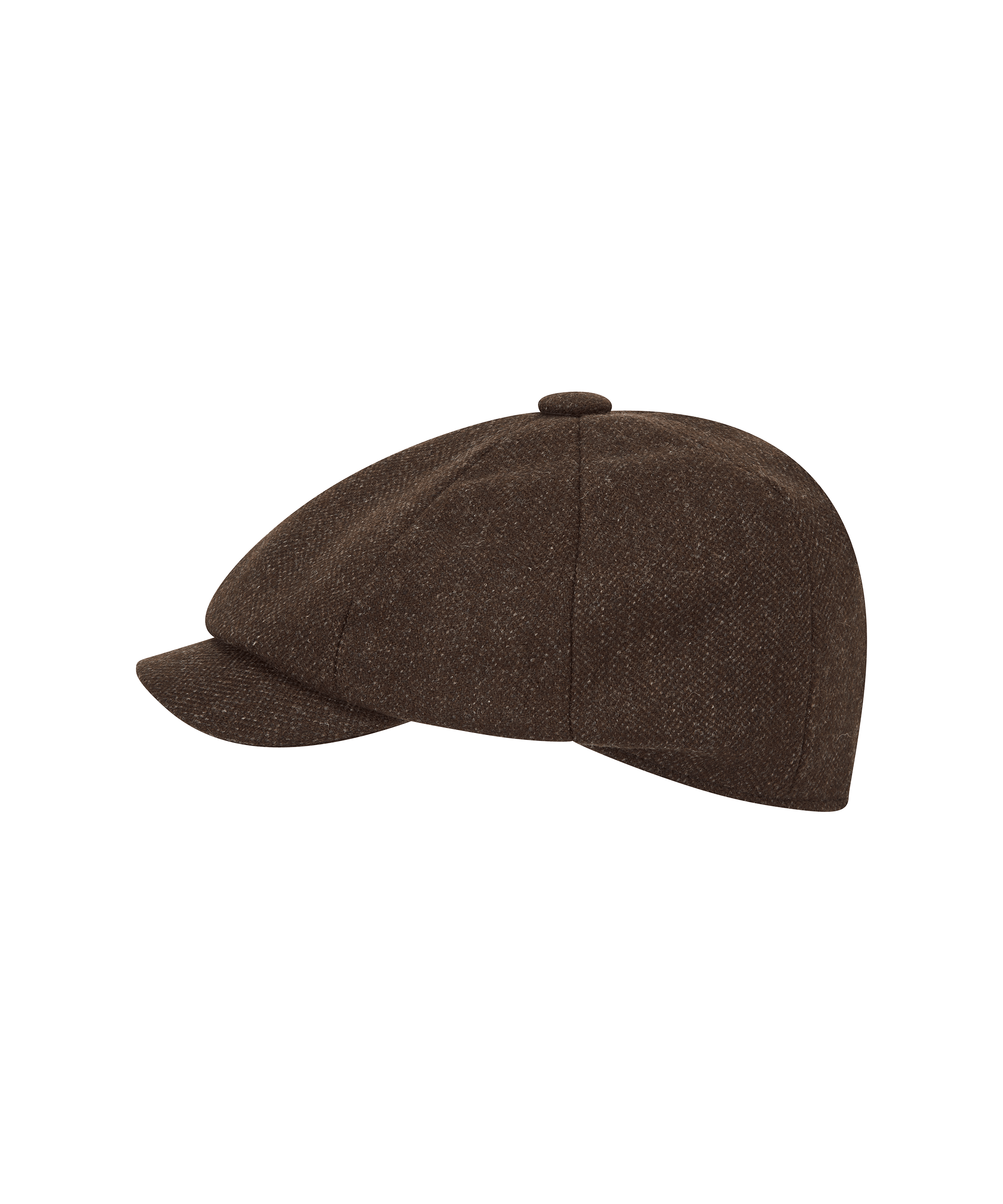 Brown Newsboy tweed cap on a white background