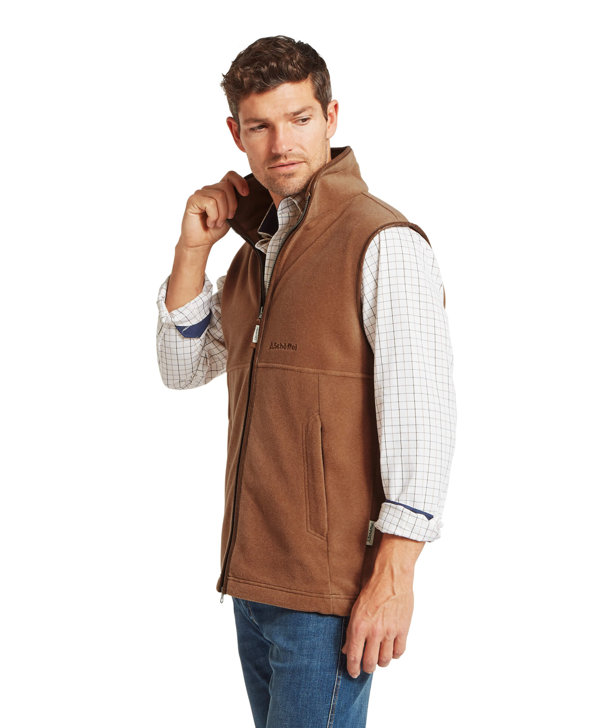 Mens Oakham Fleece Gilet Brown | Schöffel Country