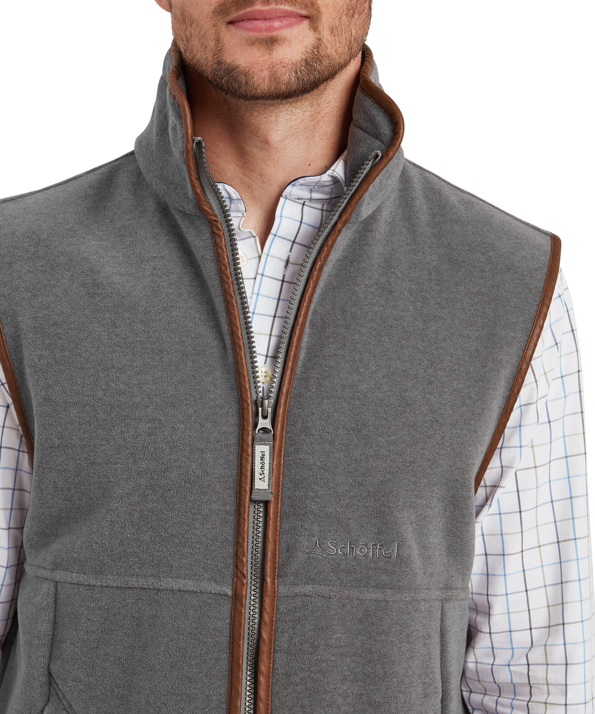 Men's Oakham Fleece Gilet Pewter Grey Schöffel Country