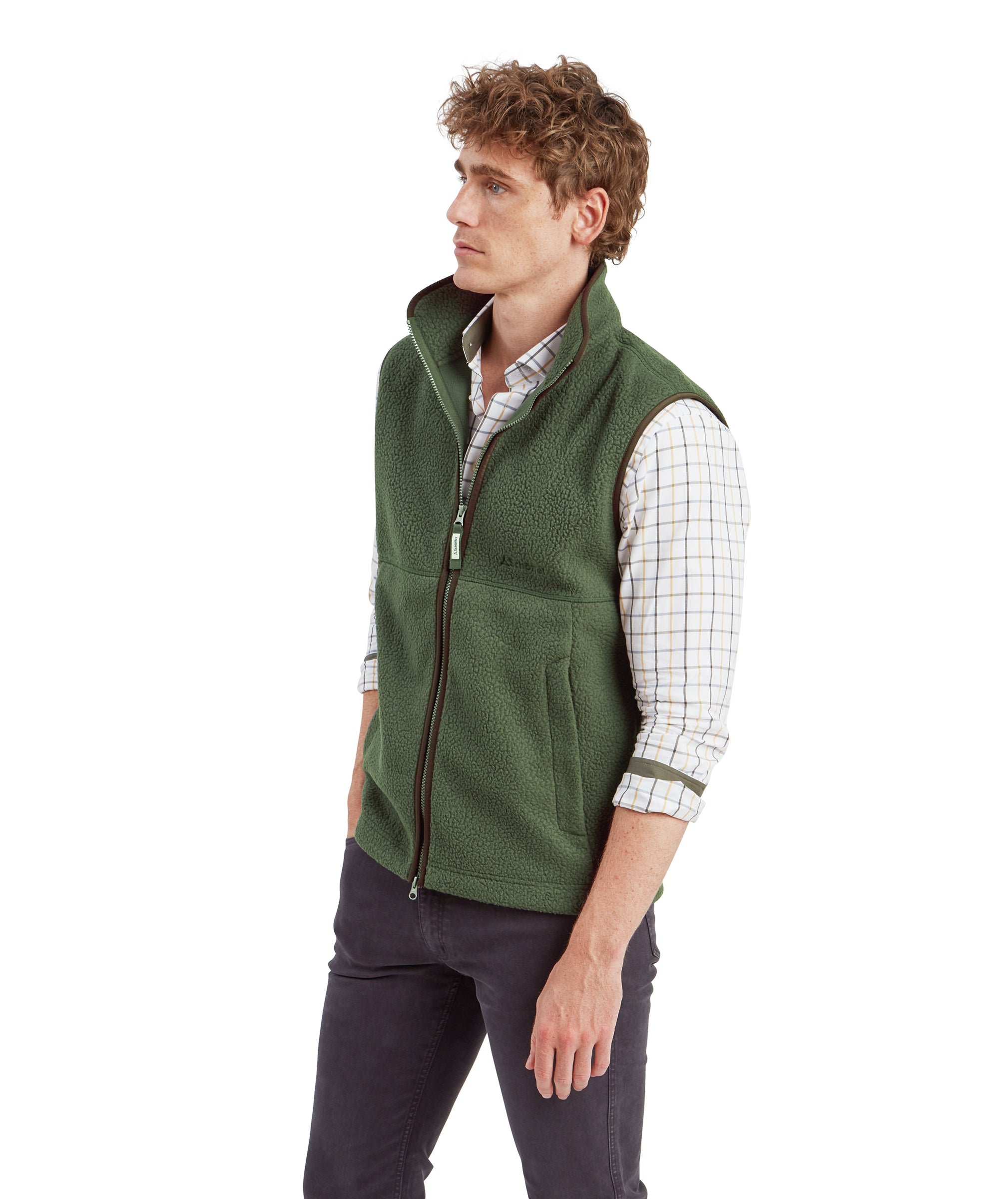 Retro fleece vest deals