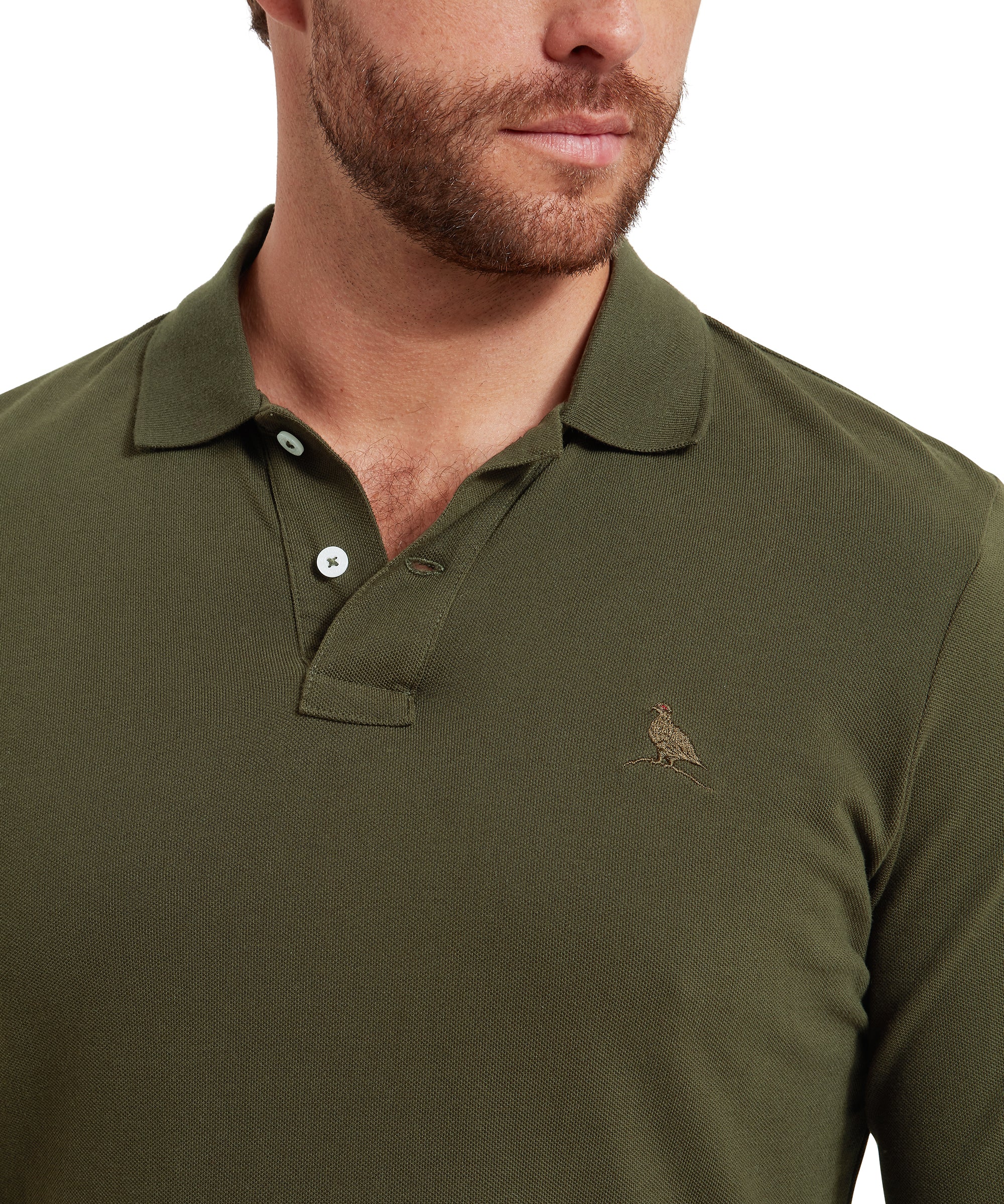 Men's St Ives Long Sleeve Polo Green | Schöffel Country US