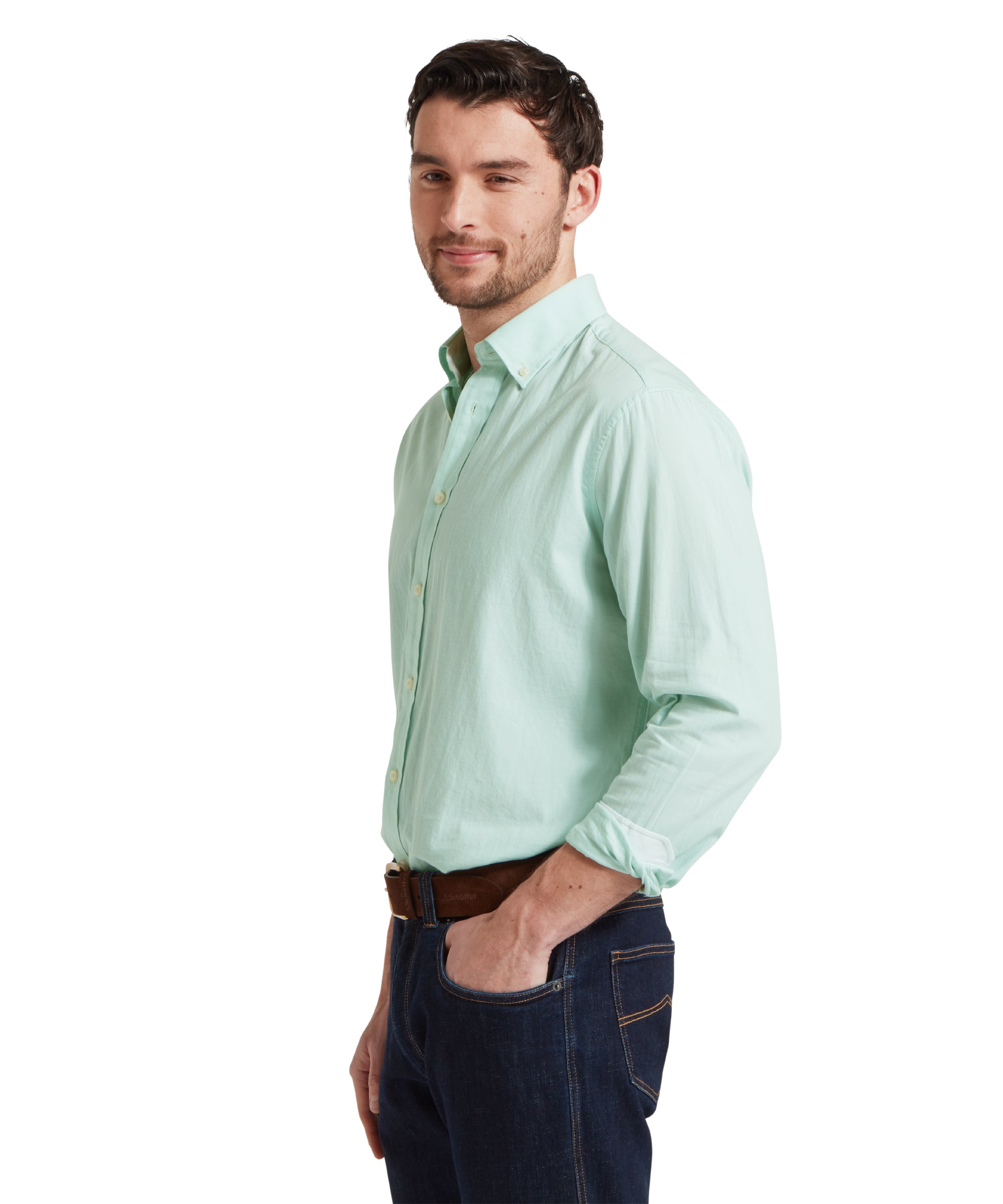 Men's Titchwell Tailored Shirt Green | Schffel Country US Men's Titchwell Tailored Shirt Green | Schffel Country US