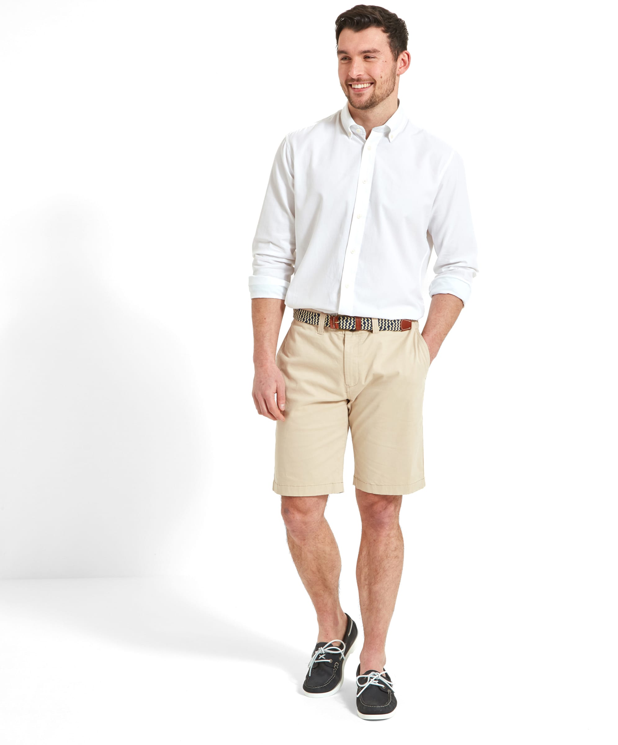 white dress shirt with shorts Ash & Erie White Linen Short Sleeve Shirt for Short Men White Linen / M / Standard