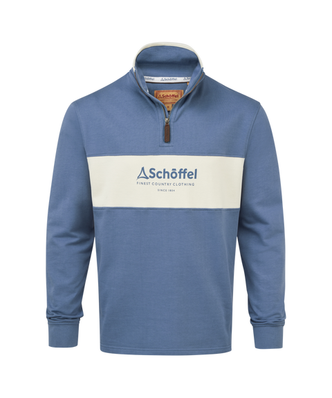 美良品 Schoffel 
 オーストリアチームモデル
フリースパーカー Men's Trencrom Quarter Zip Blue | Schöffel Country