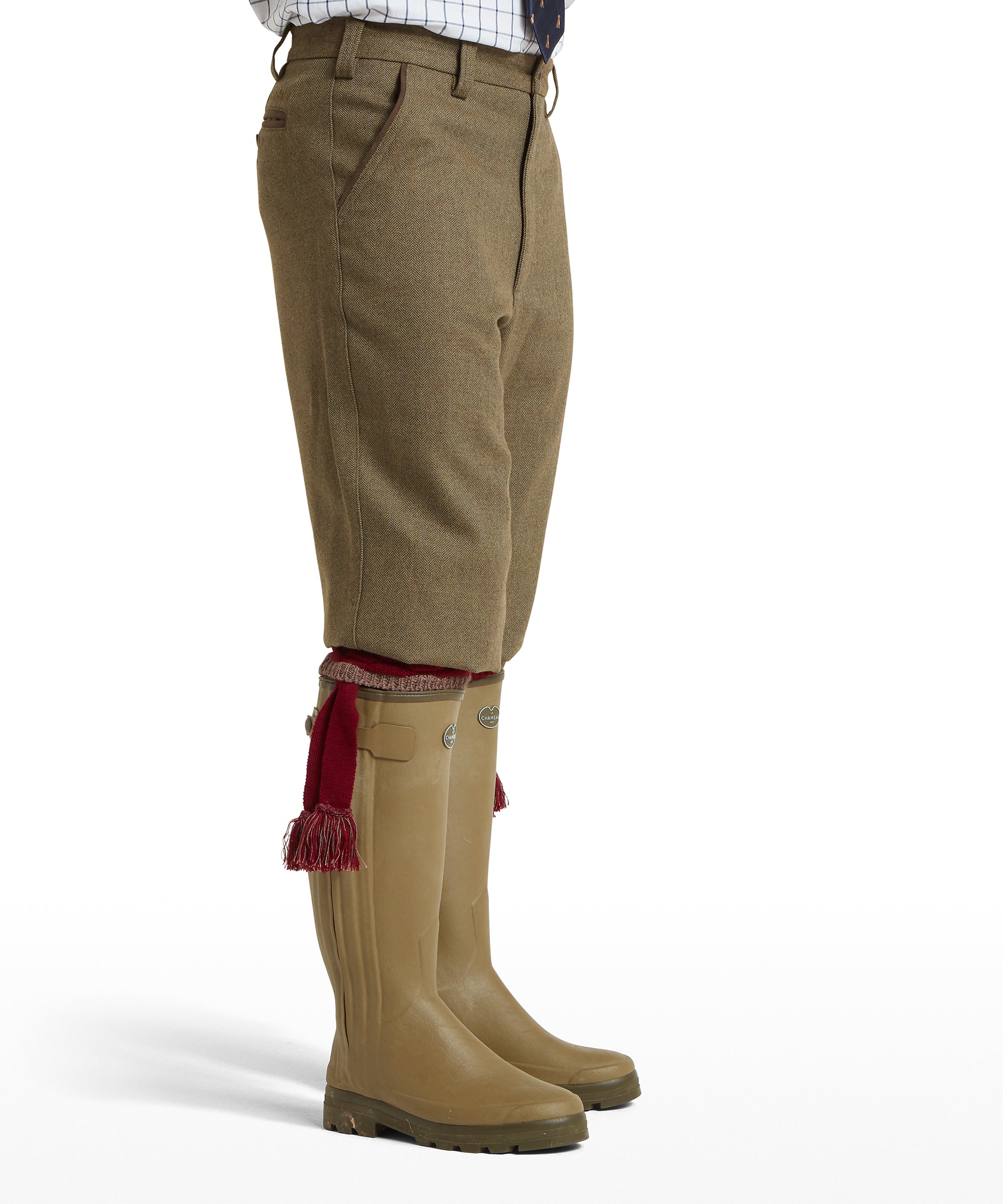Tweed Plus Fours - Loden Green Herringbone Tweed