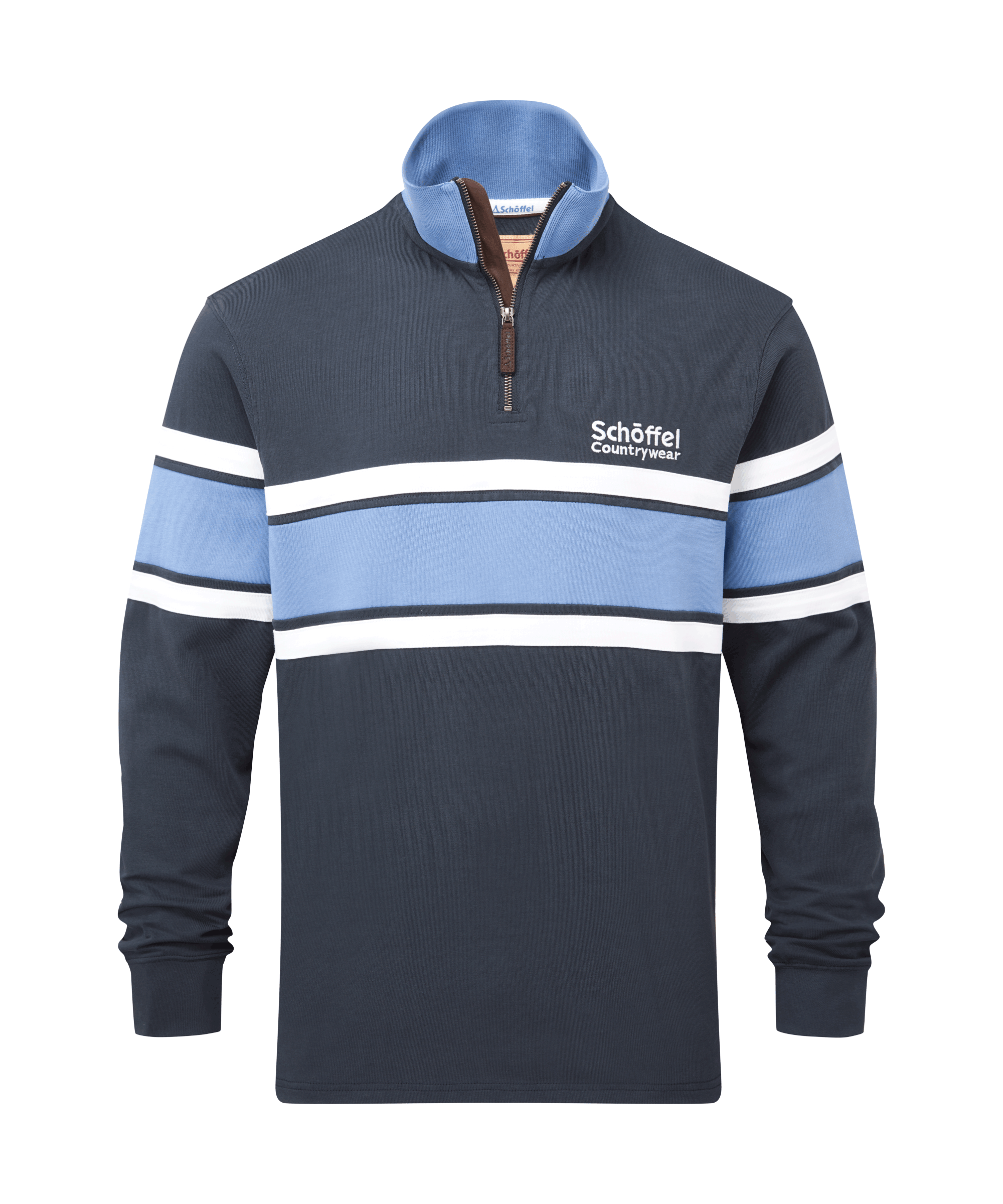 Unisex Exmouth Heritage Quarter Zip Blue | Schöffel Country