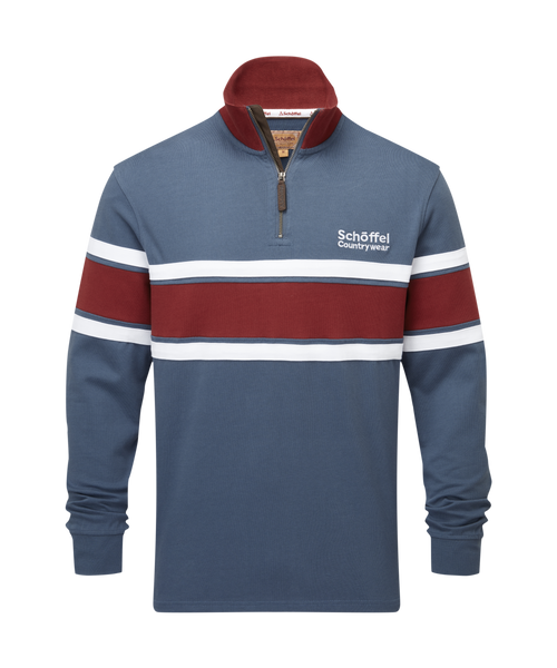 Men's Exmouth Heritage Quarter Zip Blue | Schöffel Country