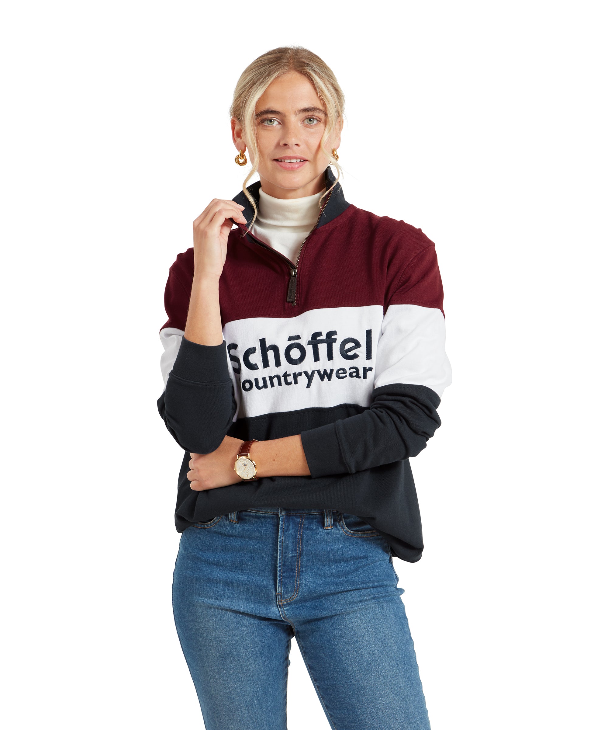 Unisex Exeter Quarter Zip Red Sweatshirt | Schöffel Country