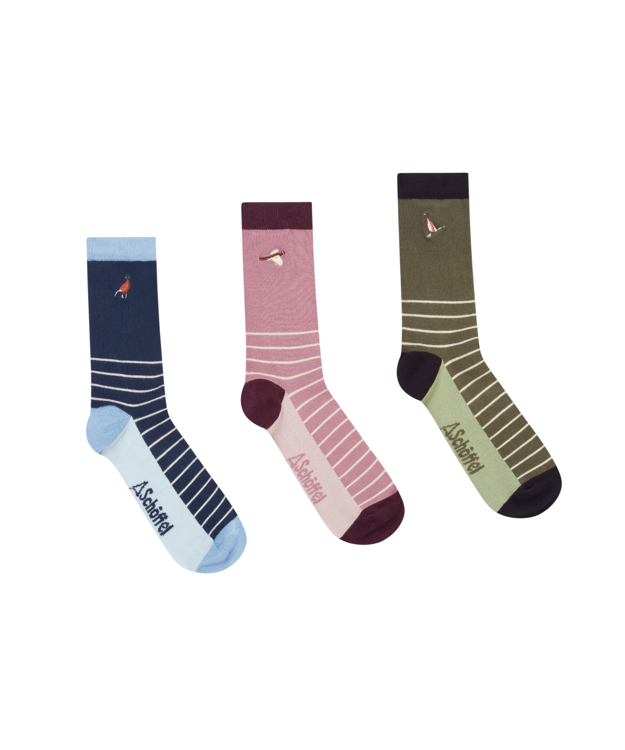 Women's Bamboo Sock (Box Of 3) - Pheasant Mix