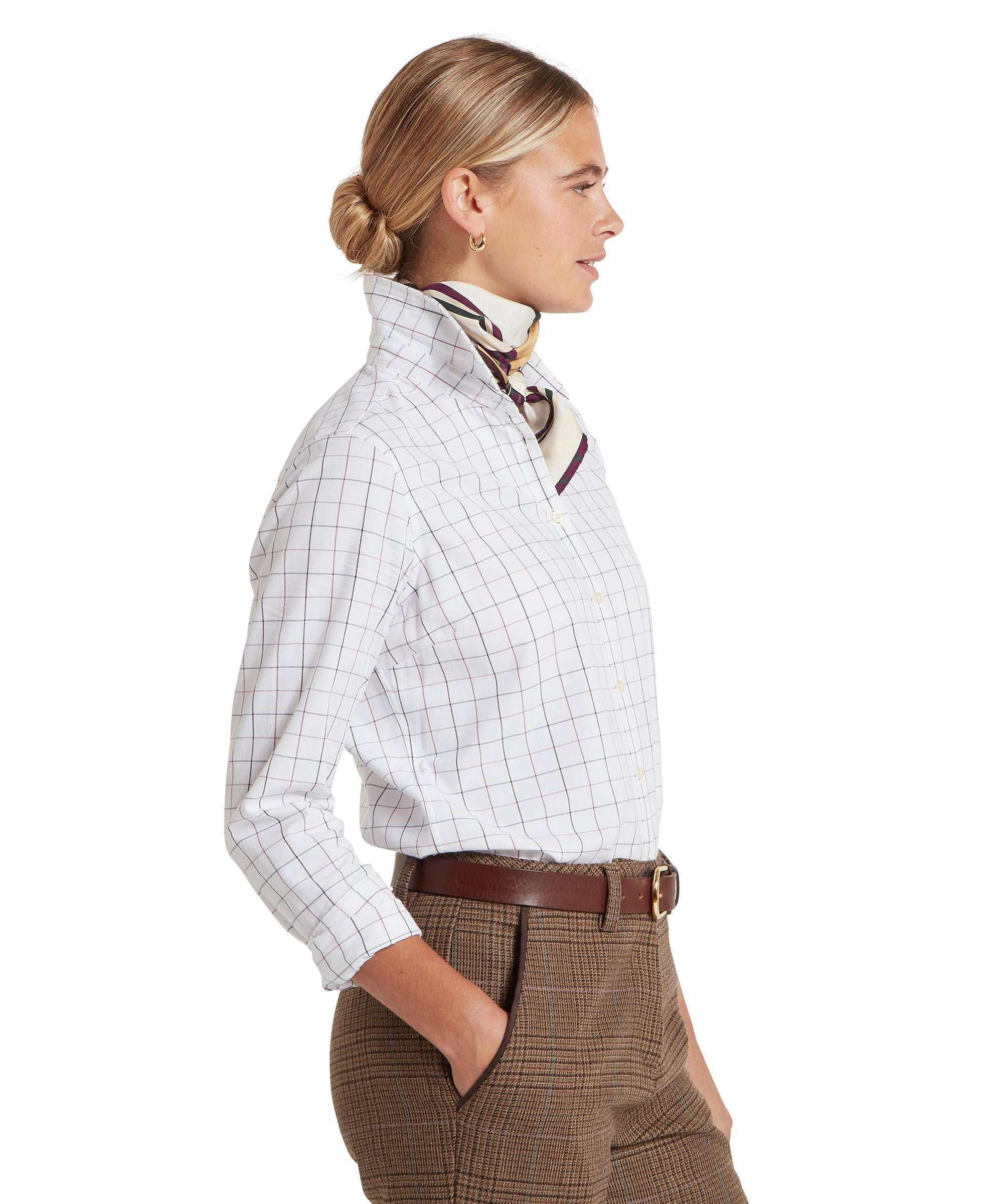 Blakeney Shirt - Dark Mauve Tattersall