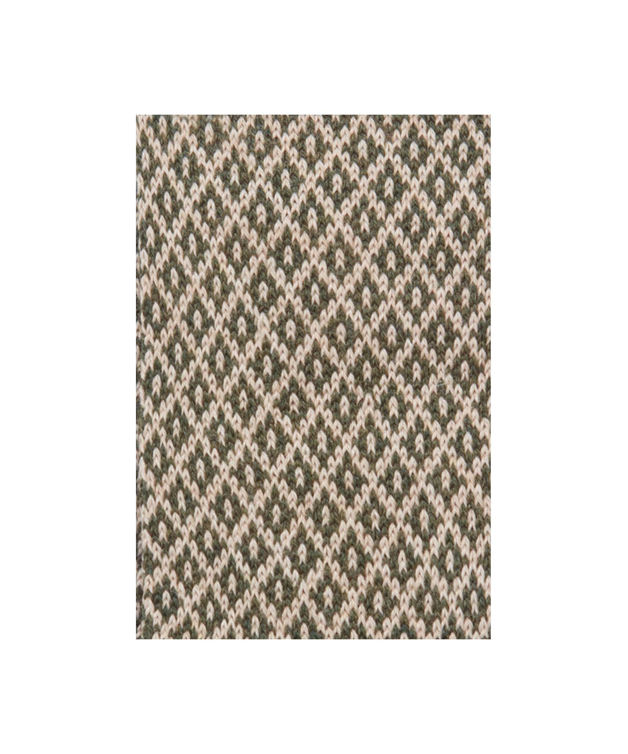Schöffel Women's Braemar Socks in Blue with cream diamond Fair Isle knit pattern close-up detail