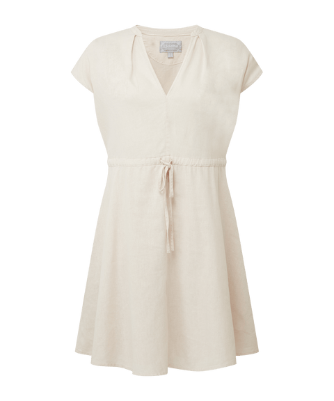 Women's Camelia Linen Dress Oat Brown | Schffel Country US