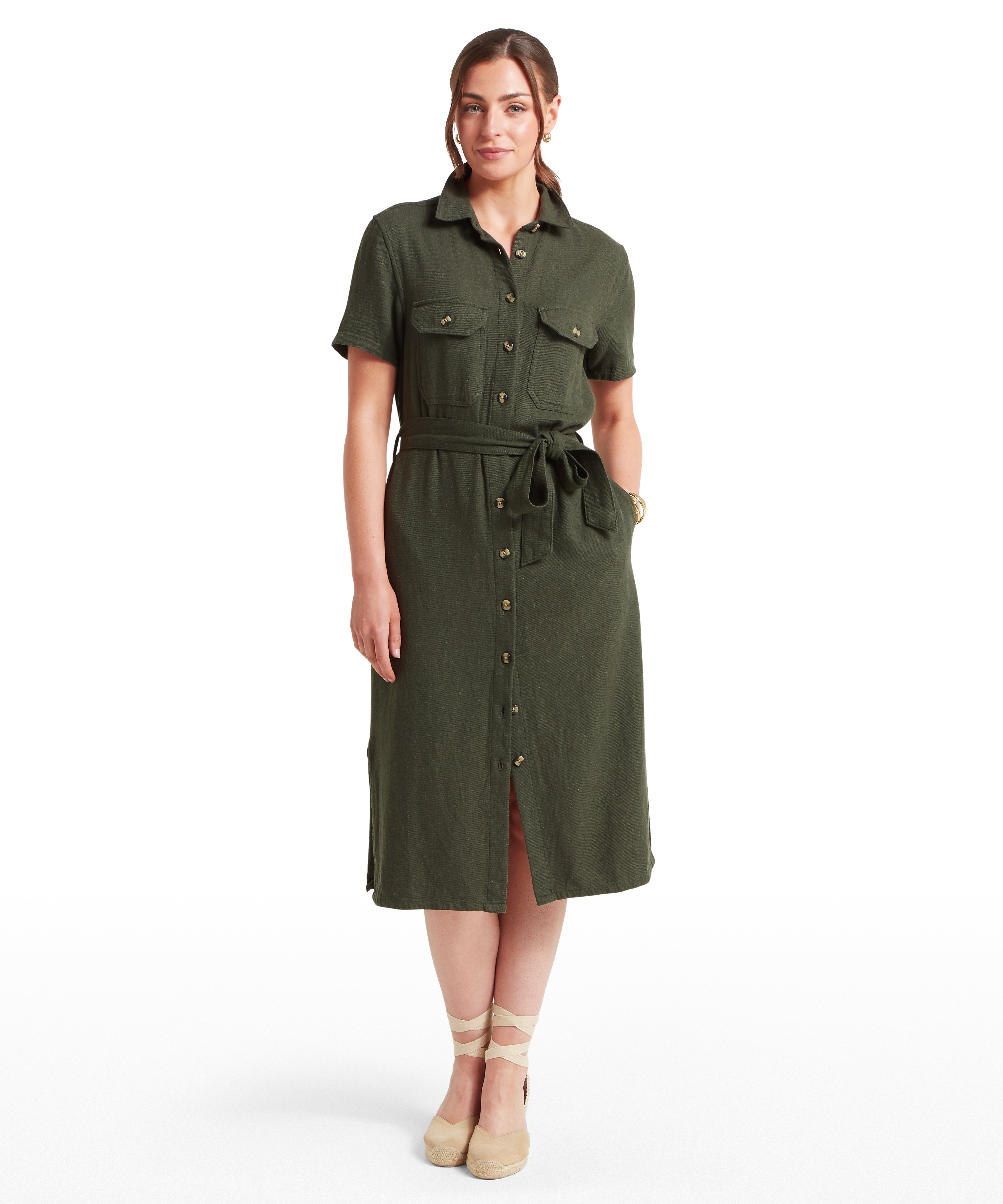 Women's Daisy Linen Dress Green | Schffel Country Women's Daisy Linen Dress Green | Schffel Country