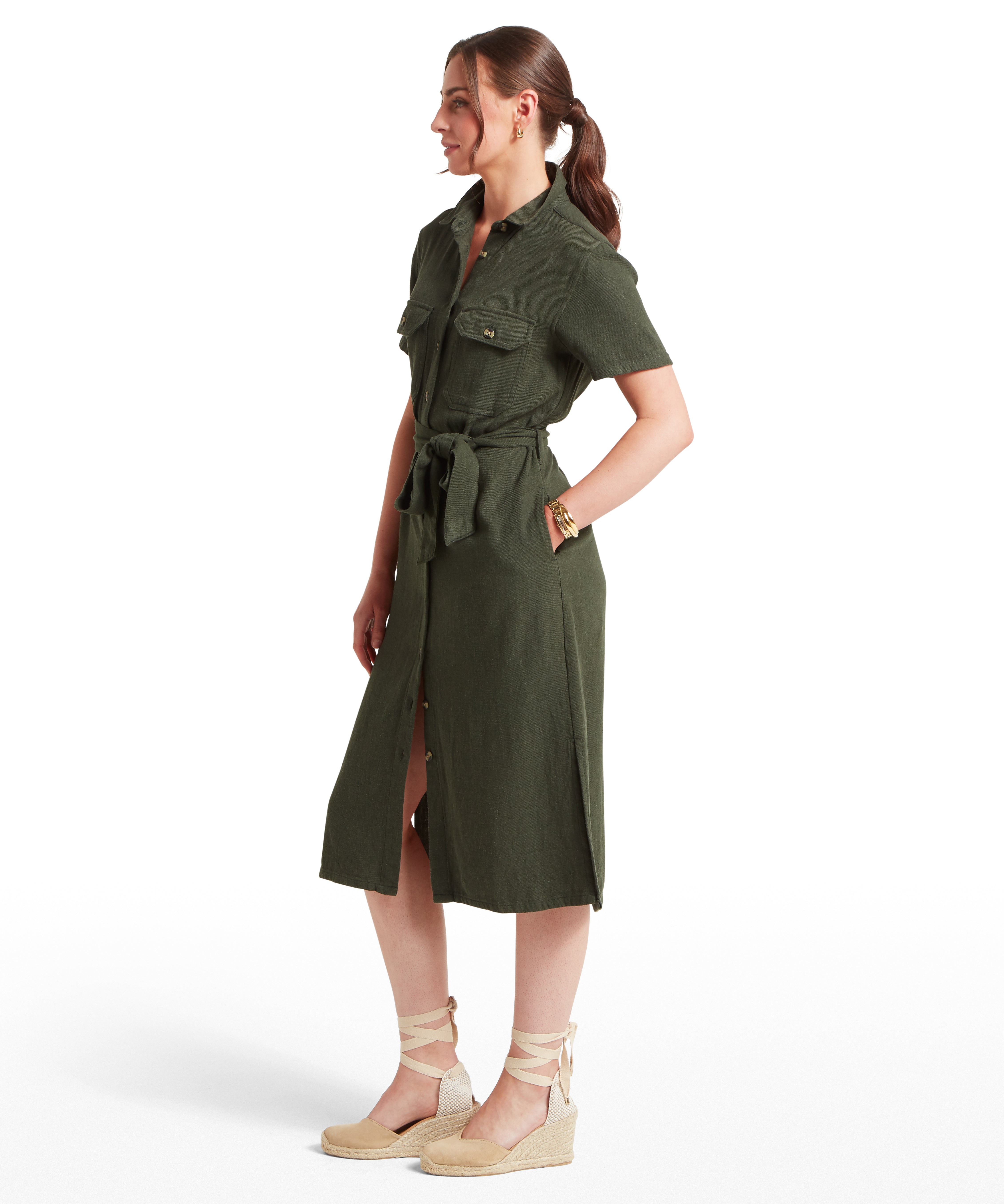 Women's Daisy Linen Dress Green | Schffel Country Women's Daisy Linen Dress Green | Schffel Country