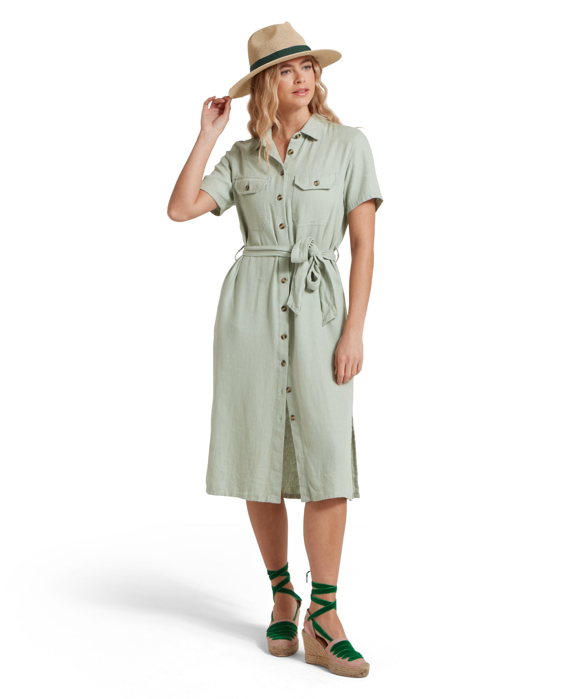 Women's Daisy Linen Dress Blue Grey | Schffel Country US Women's Daisy Linen Dress Blue Grey | Schffel Country US