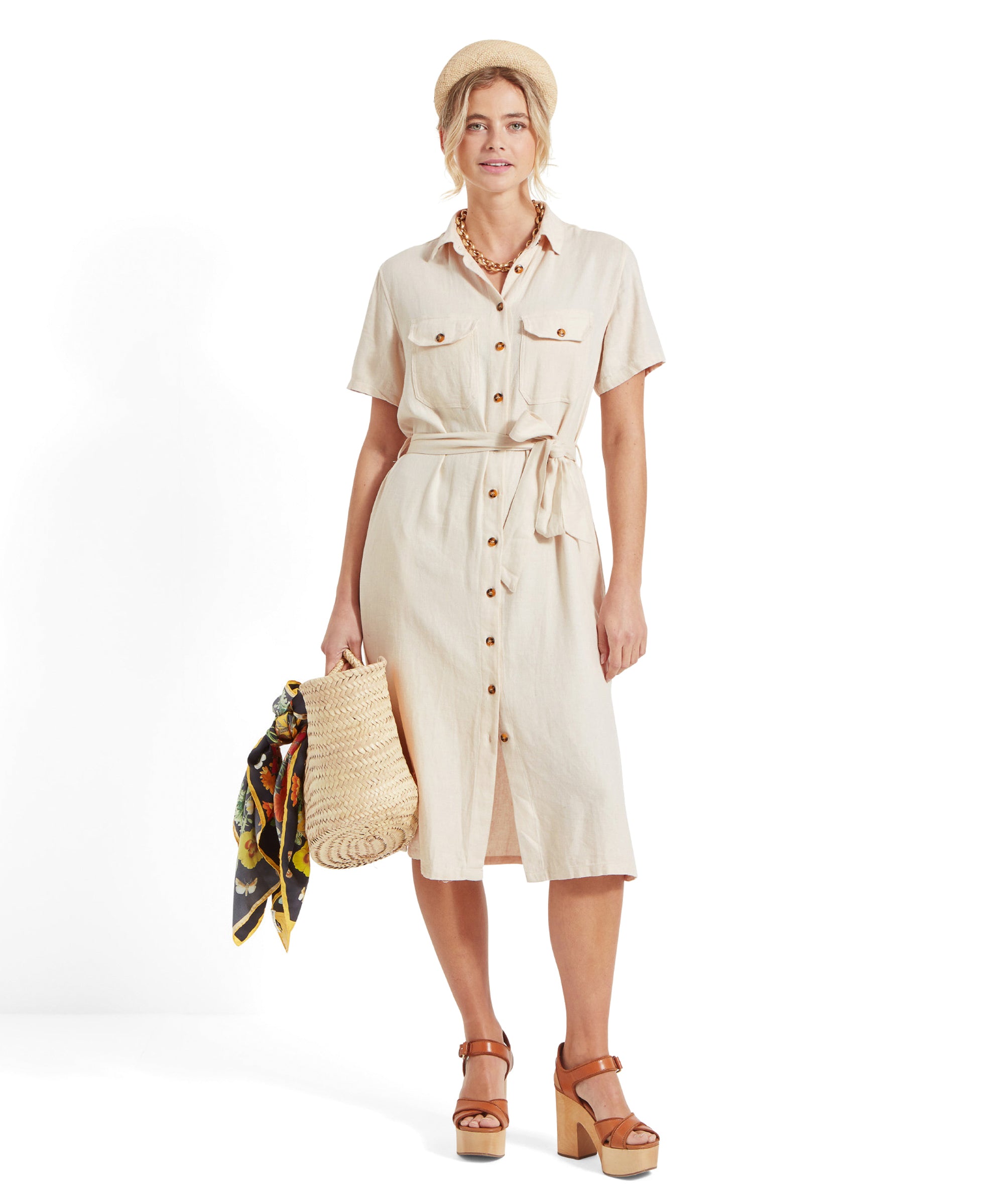 Daisy Linen Dress - Oat Daisy Linen Dress - Oat