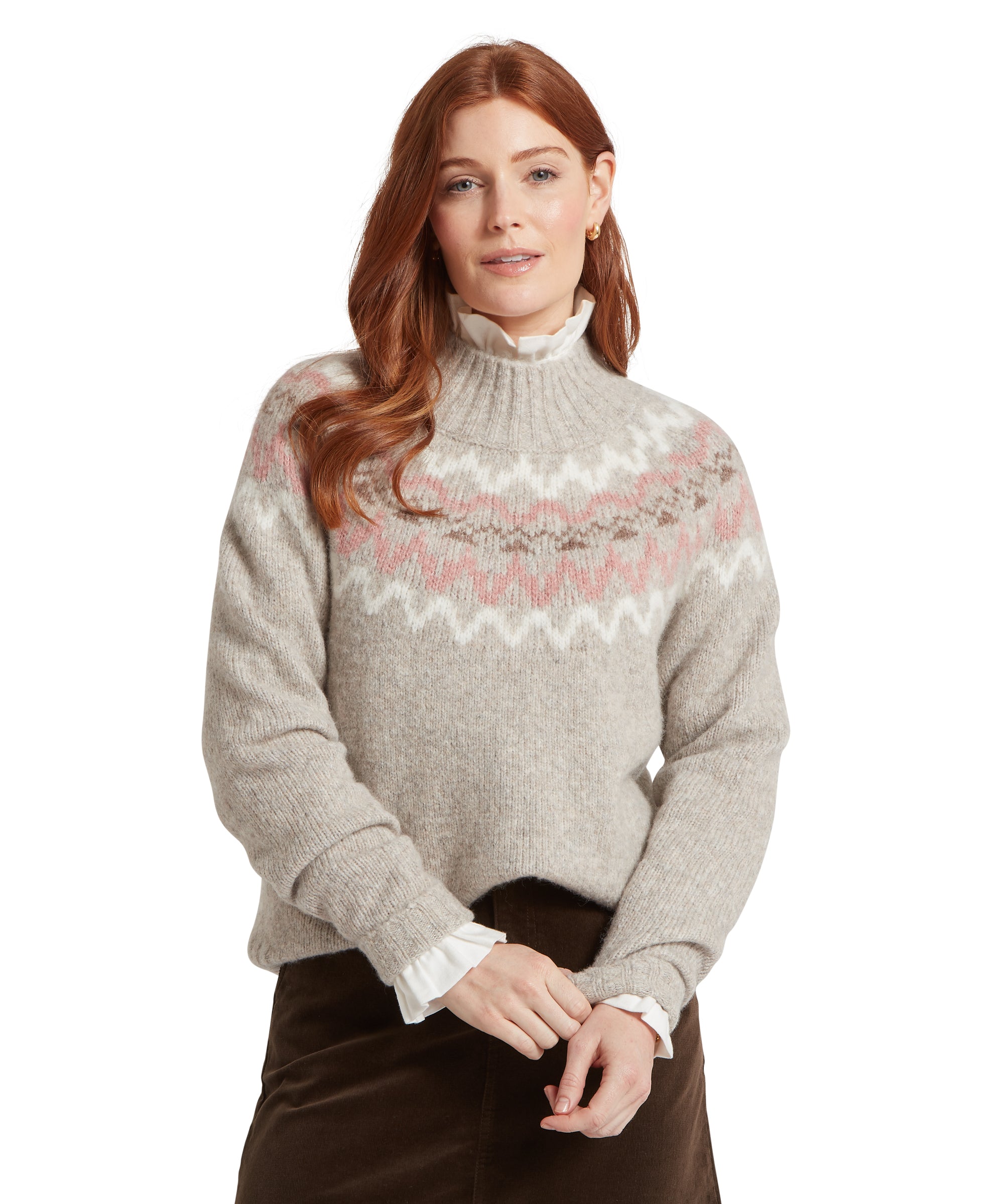 Evie Fairisle Jumper - Cobblestone