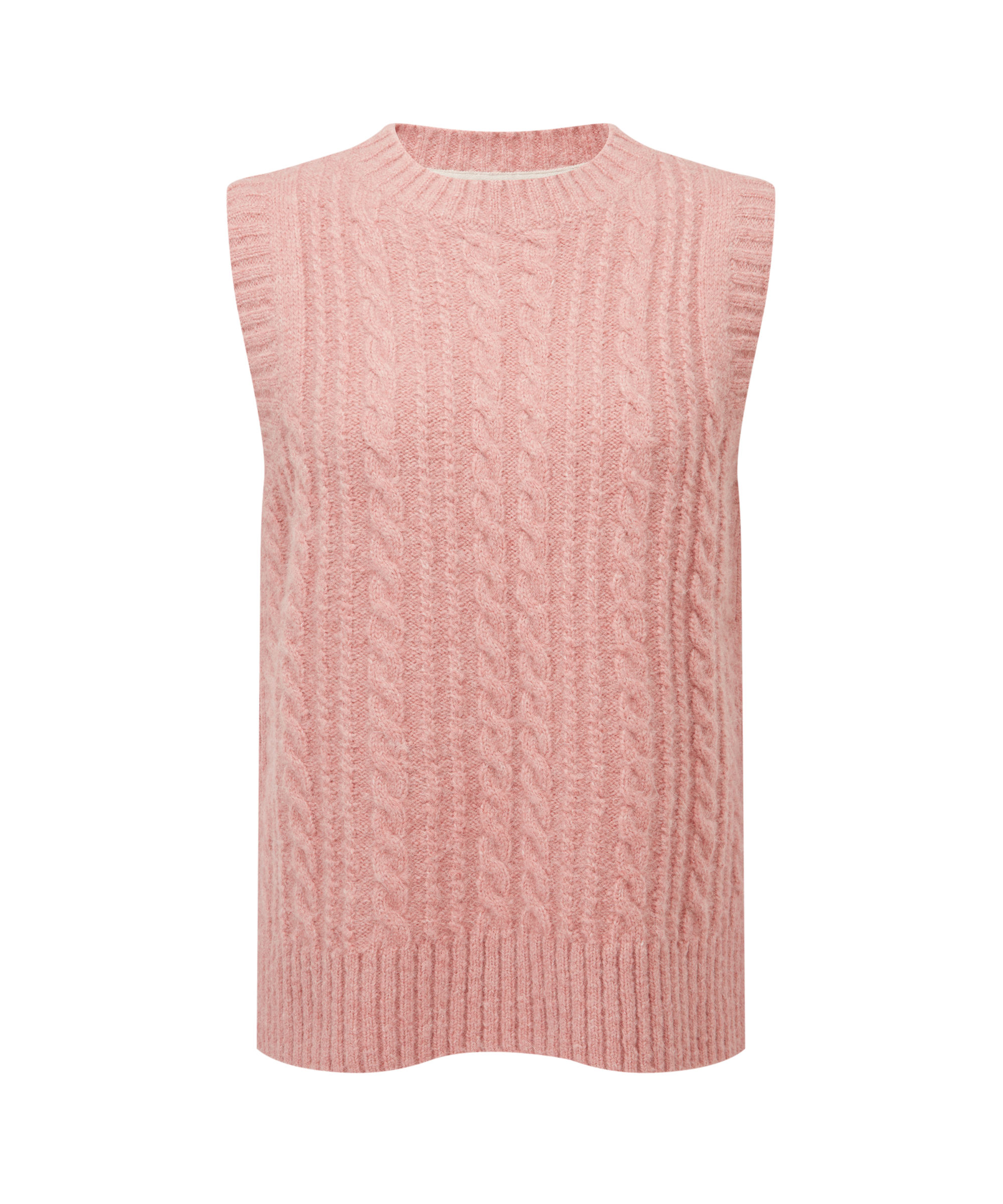 Evie Sleeveless Jumper - Dusky Pink