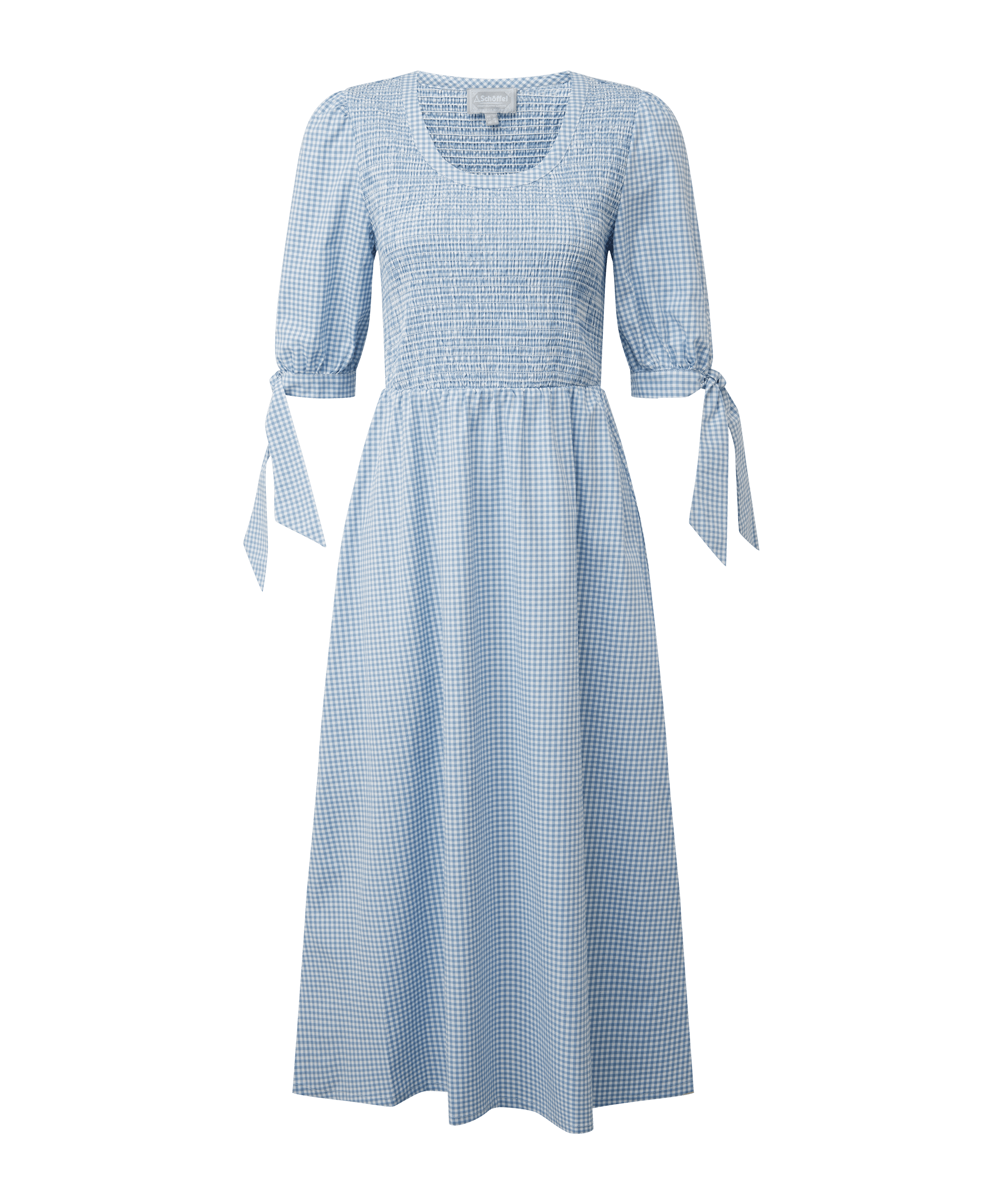 Flora Gingham Dress - Denim Blue Flora Gingham Dress - Denim Blue