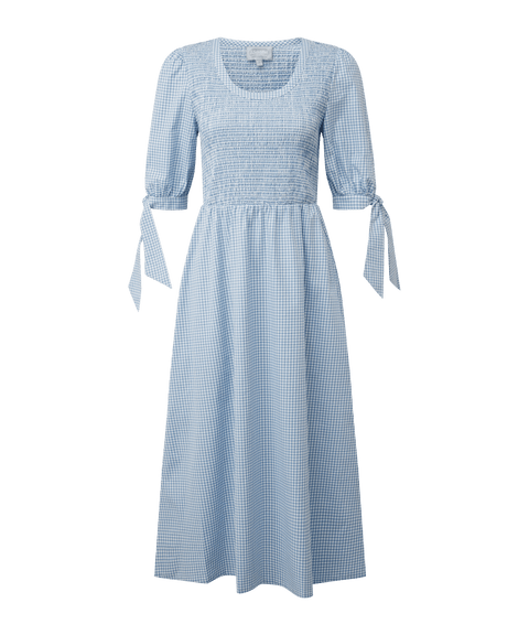 Women's Flora Gingham Dress Denim Blue | Schffel Country US Women's Flora Gingham Dress Denim Blue | Schffel Country US