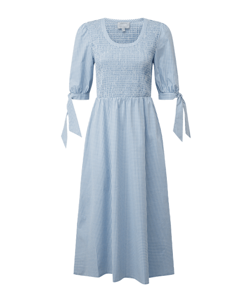 Women's Flora Gingham Dress Denim Blue