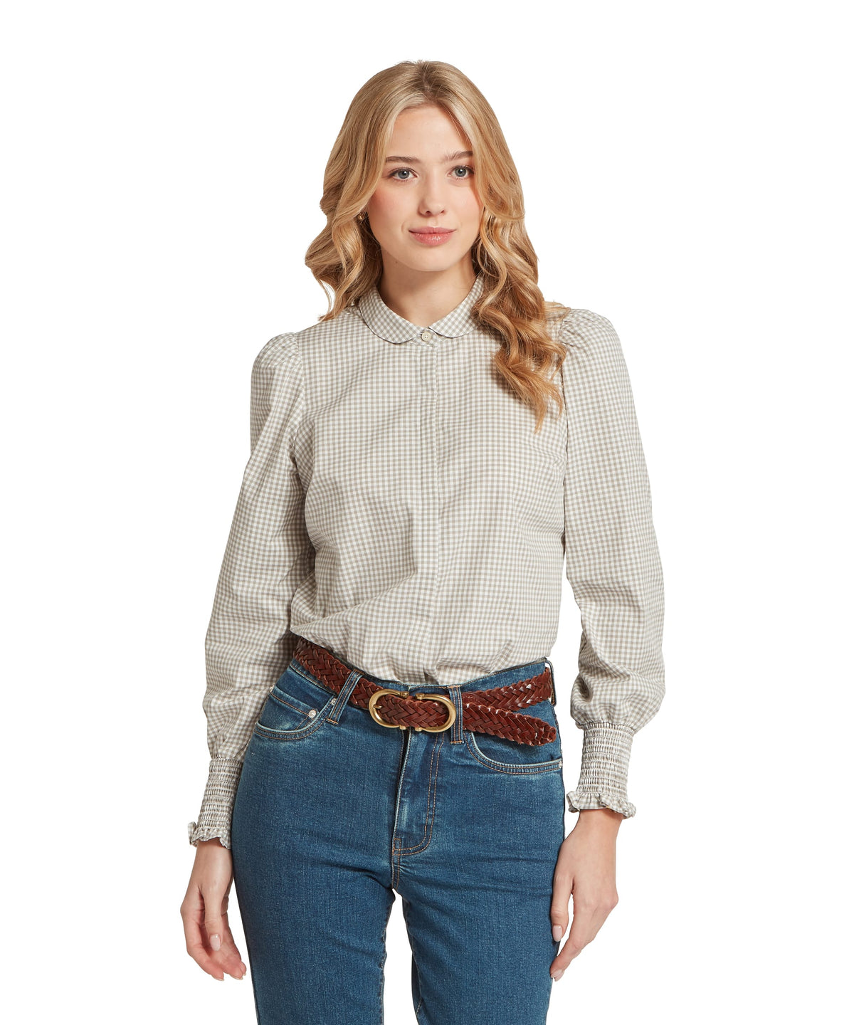 Flora Gingham Shirt for women in Green, from Schöffel, white checkered pattern