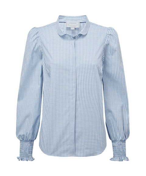 La Martina Shirt Size XXL Blue/White Plaid Casual Button Down Long