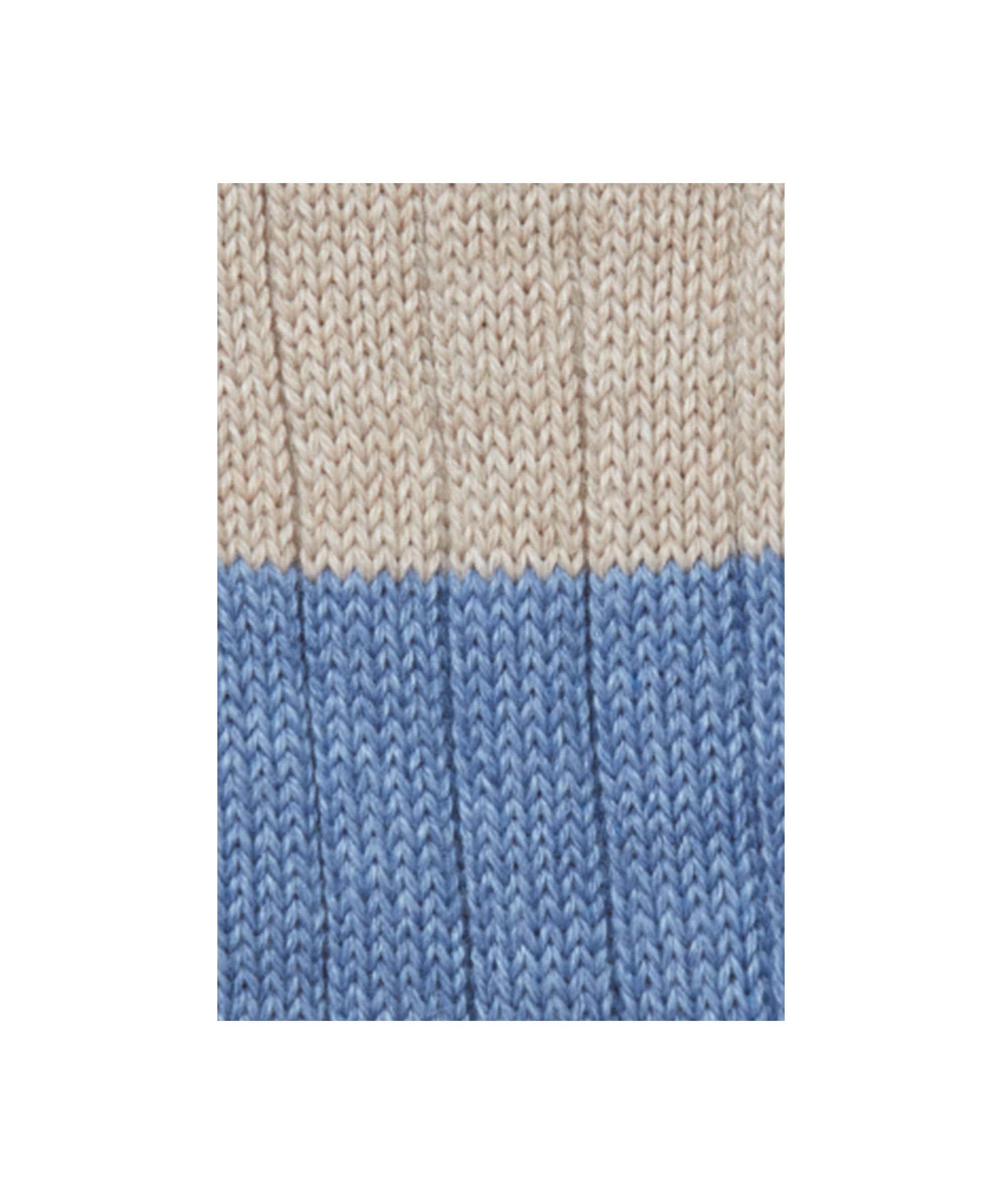 Close up of Schöffel Women's Hilton rugby socks showing with two-tone design on a white background